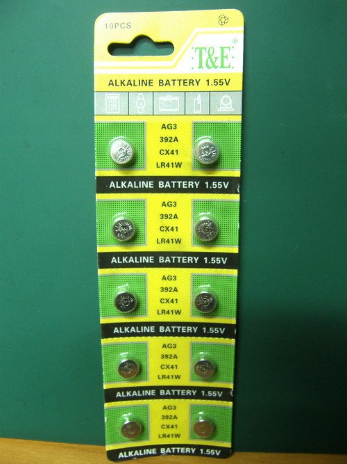 ถ่านกระดุมอัลคาลายน์ T&E (LR41W) 1.55 V