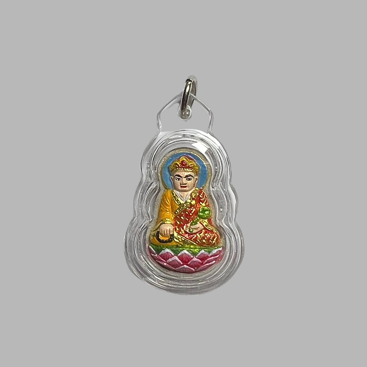 พระเนื้อผงพุทธคุณไต้ฮงกงโจวซือ ด้านหลังประทับตราฮู็ของท่าน เนื้อผงเพ้นท์สีสวยมากค่ะหายากค่ะ