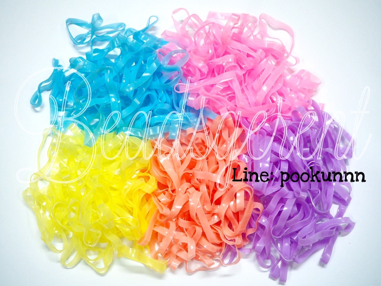 หนังยางรัดผม 3.5มม. สีผสม 06 เส้นใหญ่ (1 กิโลกรัม) SKU-05346