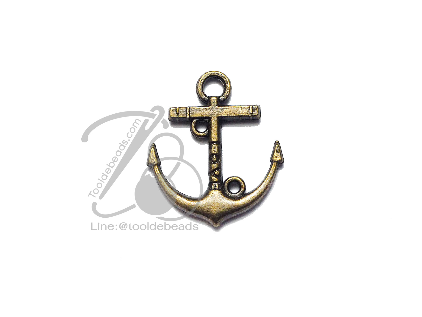 จี้เหล็ก 03 19*22มม. ลายสมอเรือ สีสนิม (1 ชิ้น) SKU-00357