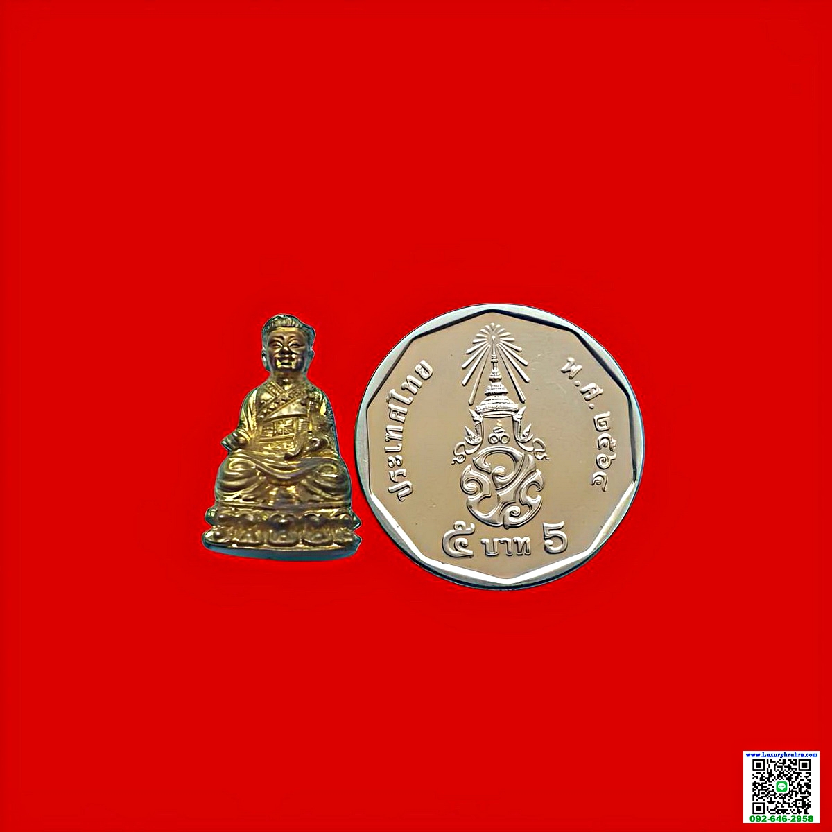 รูปหล่อลอยองค์ไต้ฮงกงโจวซือเนื้อกะไหล่ทอง