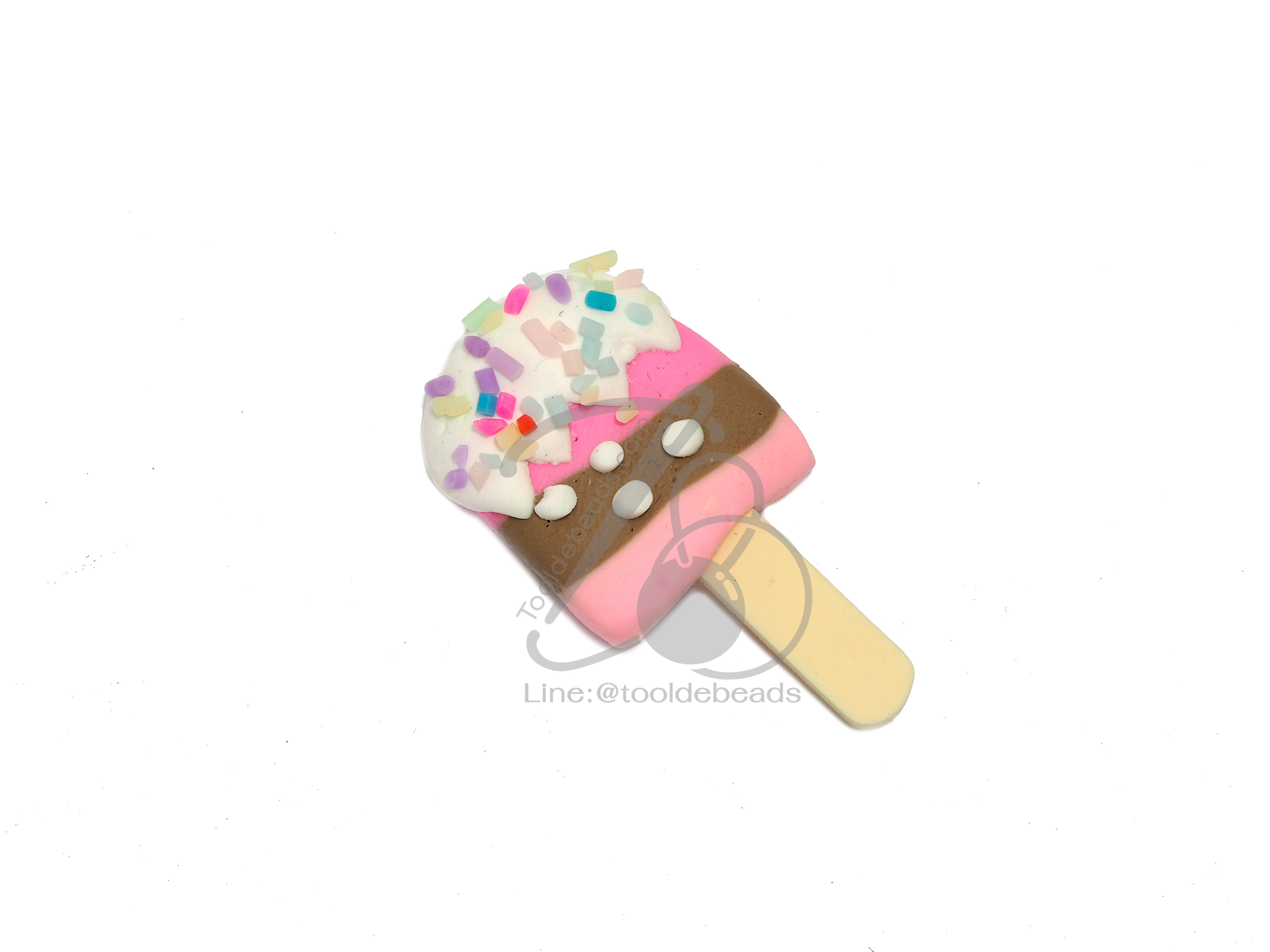 ดินปั้น 09 17*35มม. ลายไอศรีม (1 ชิ้น) SKU-06502