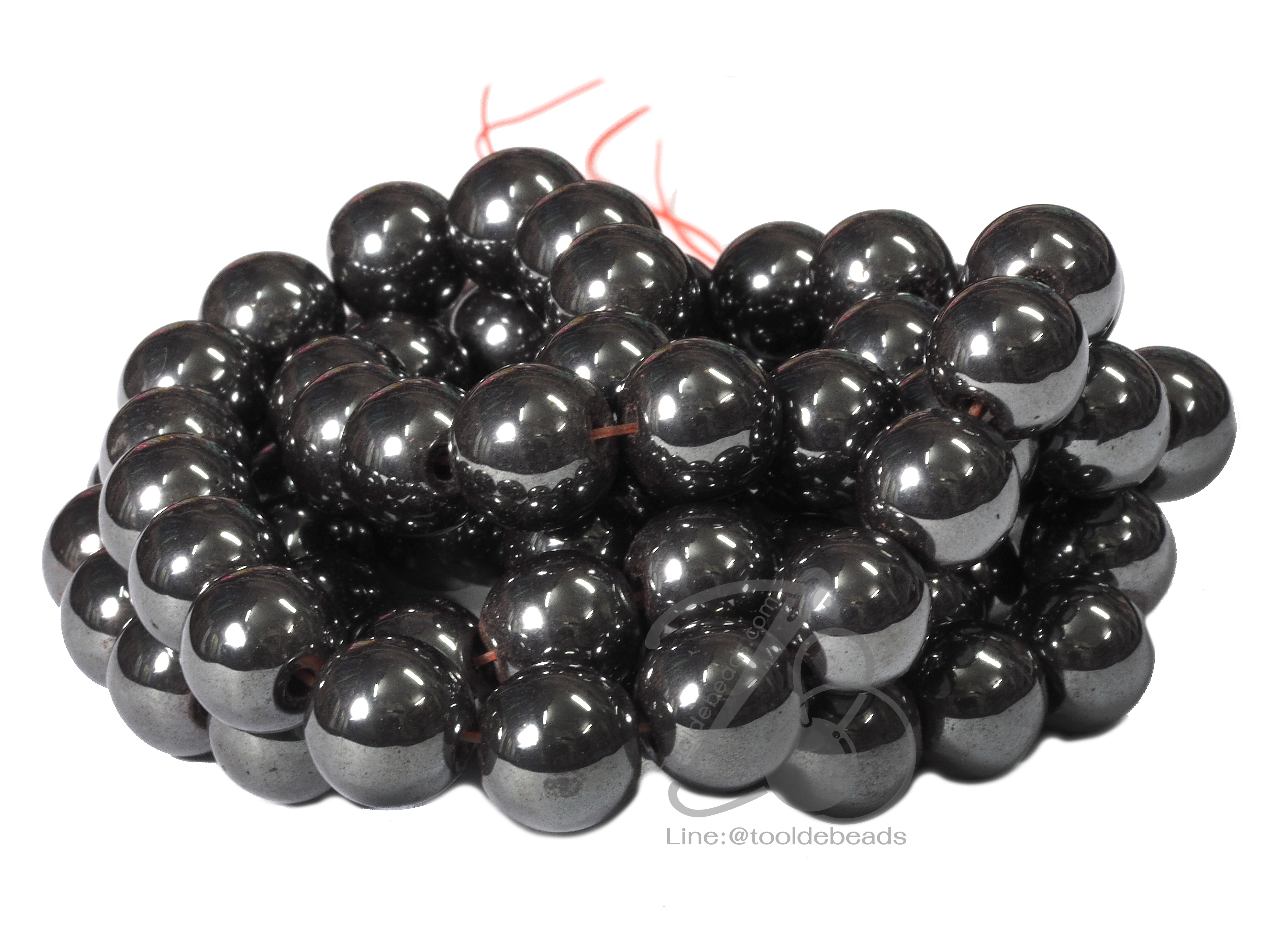 หินแร่ Hematite 10มม. (40 เม็ด) SKU-01483