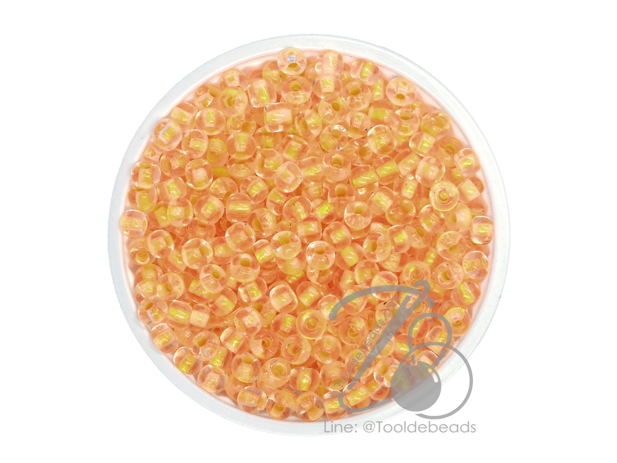 OK Brand ลูกปัดเม็ดทราย 6/0 สอดไส้ สีเหลืองเข้ม (450 กรัม) SKU-09130