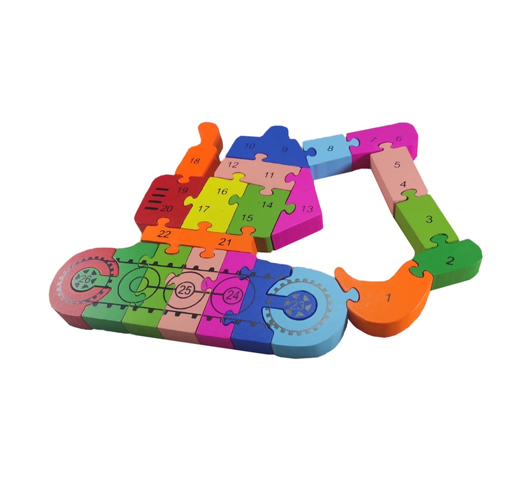 บล็อกไม้จิ๊กซอว์ไม้พร้อมส่ง หลายแบบ ตัวเลข ตัวอักษร หลากหลายสีสัน