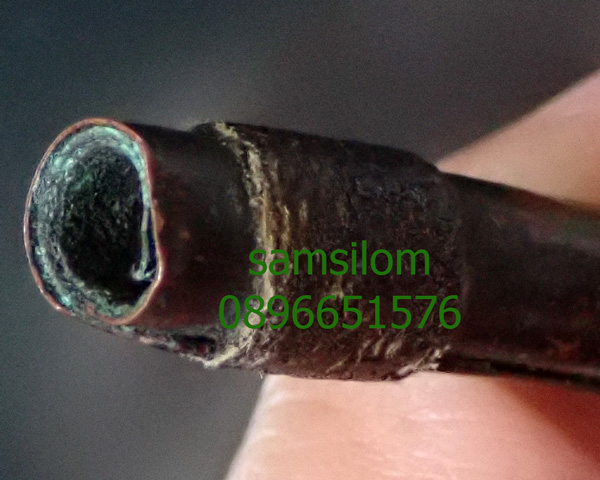 หลวงพ่อรุ่ง วัดท่ากระบือ ตะกรุดโทนสามปล้อง เนื้อแดง ยาว4นิ้ว นิยม