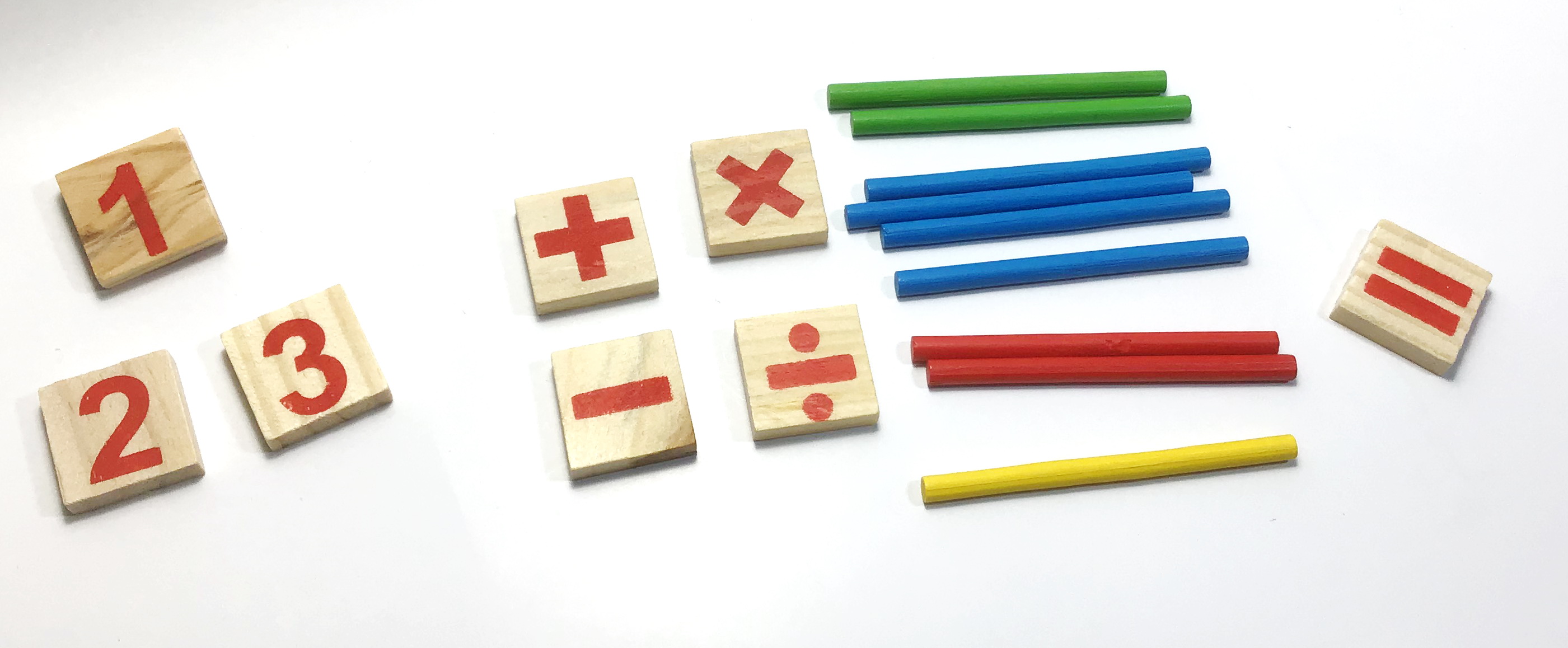 บล็อกไม้คณิตศาสตร์เพื่อการเรียนรู้พร้อมส่งMathematical Intelligence stick