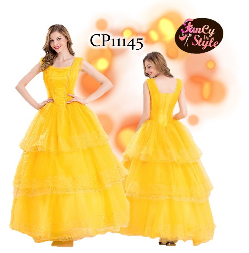 Fairy tale/Disney /Cartoon/Game costume/Princess Belle Costume/Beauty and the Beast Costume/ชุดแฟนซีเจ้าหญิงเบลล์