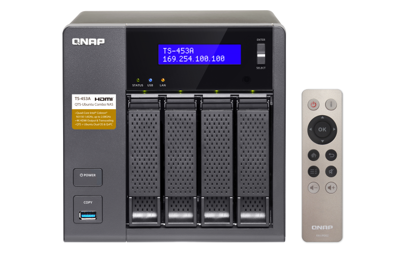 TS-453A-8G QTS-Linux Combo NAS: a well-rounded private cloud solution centralizing storage and IoT applications