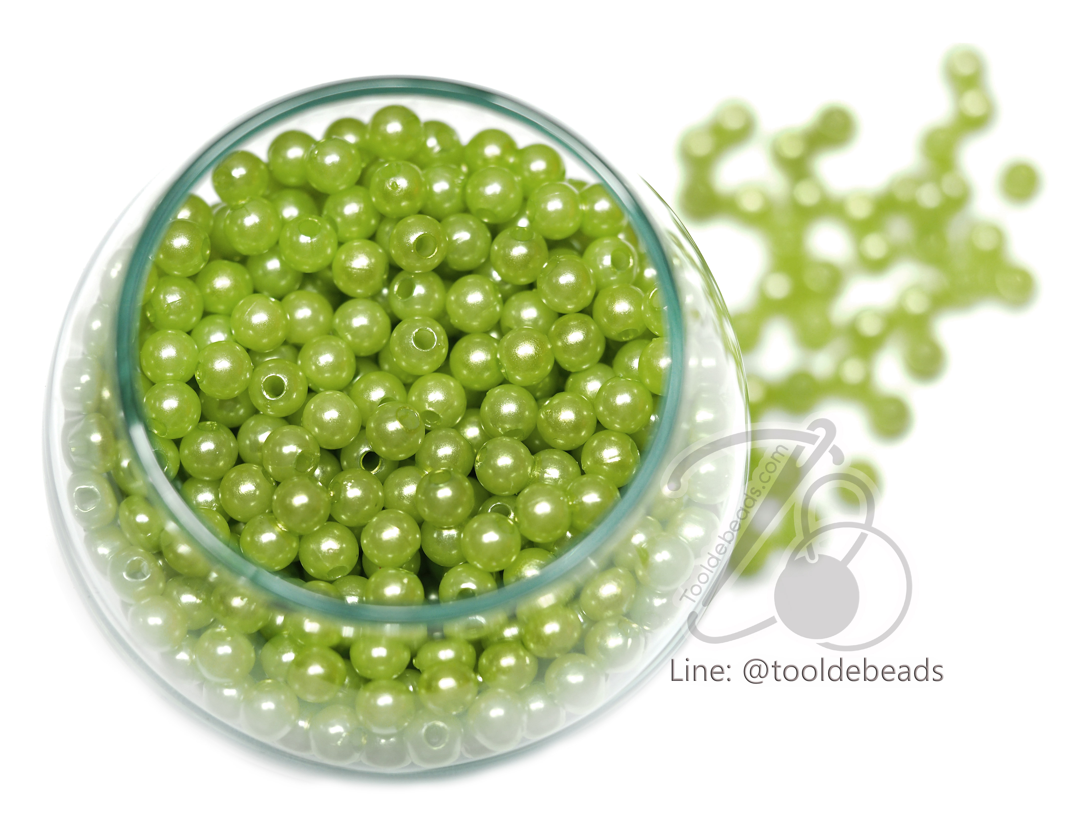 ลูกปัดมุกพลาสติก 5มม. (15 กรัม) SKU-07209