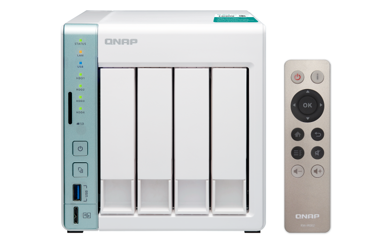TS-451A-4G Dual-core NAS featuring USB QuickAccess port for direct access to files