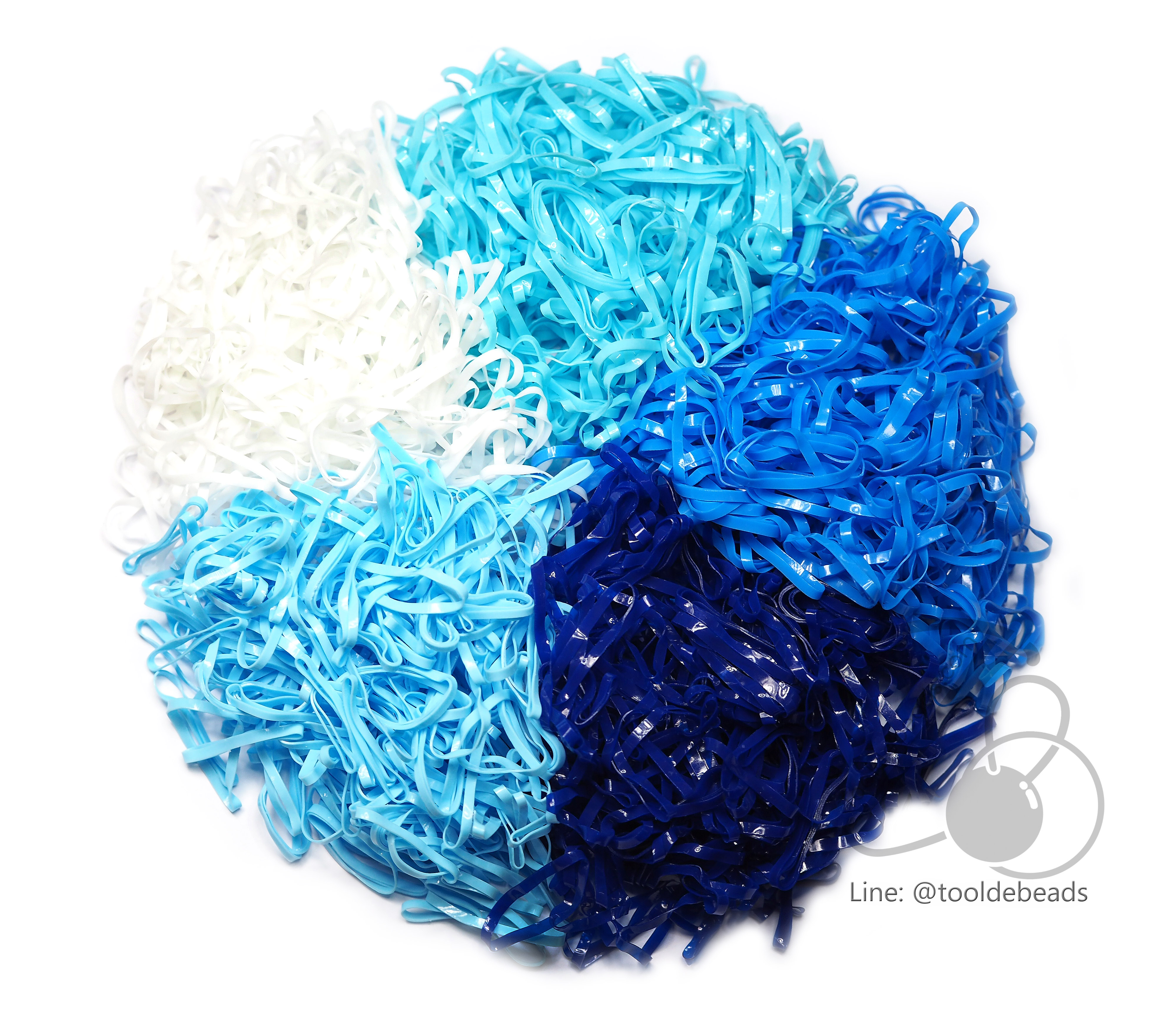 หนังยางรัดผม สีผสม 05 เส้นกลาง (1 กิโลกรัม) SKU-05324
