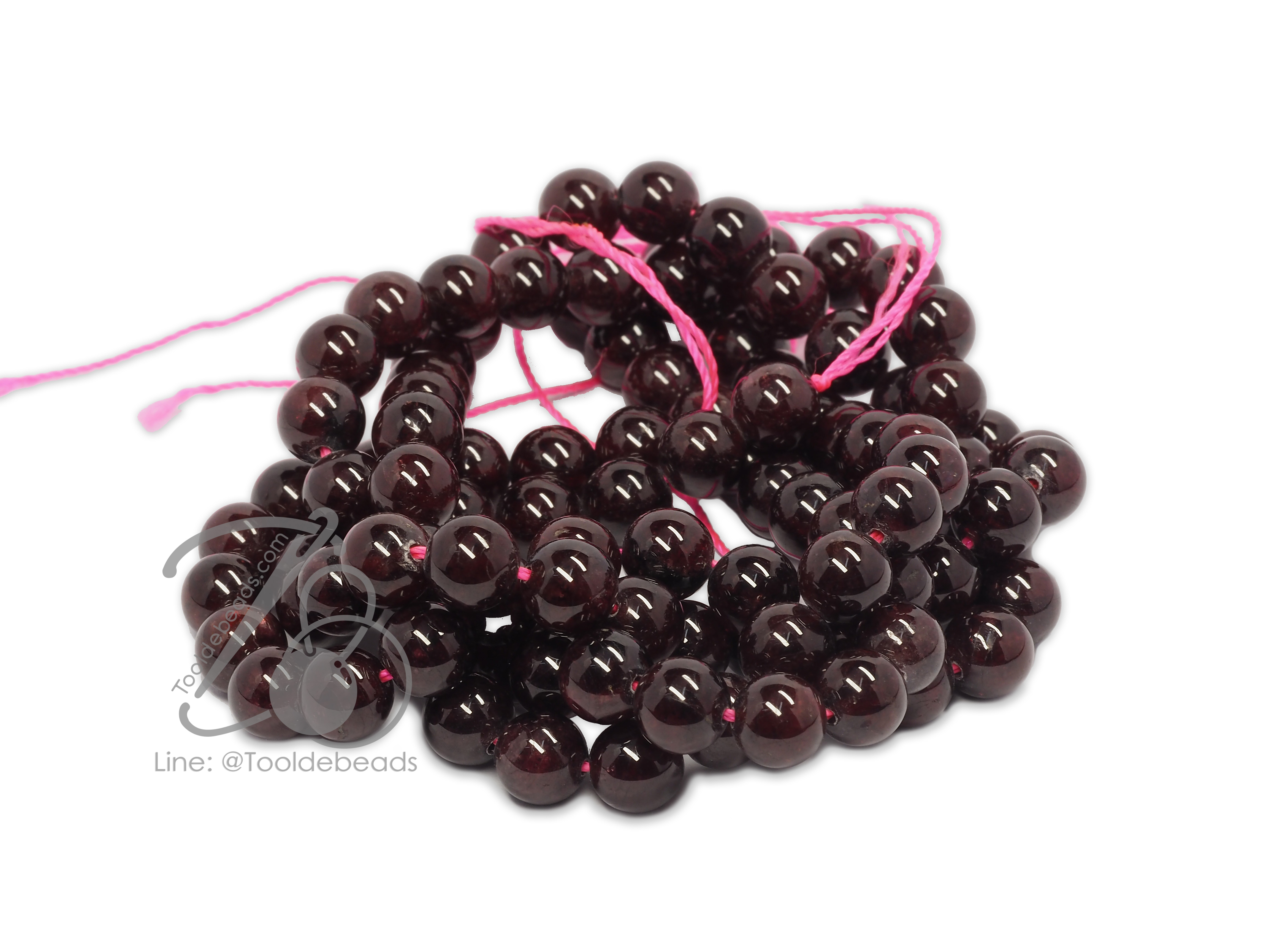 หิน โกเมน(Garnet) 7มม. (45 เม็ด) SKU-09956