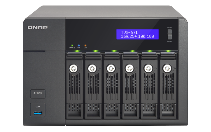 TVS-671-i5-8G High-performance Turbo vNAS with 4K video playback and transcoding