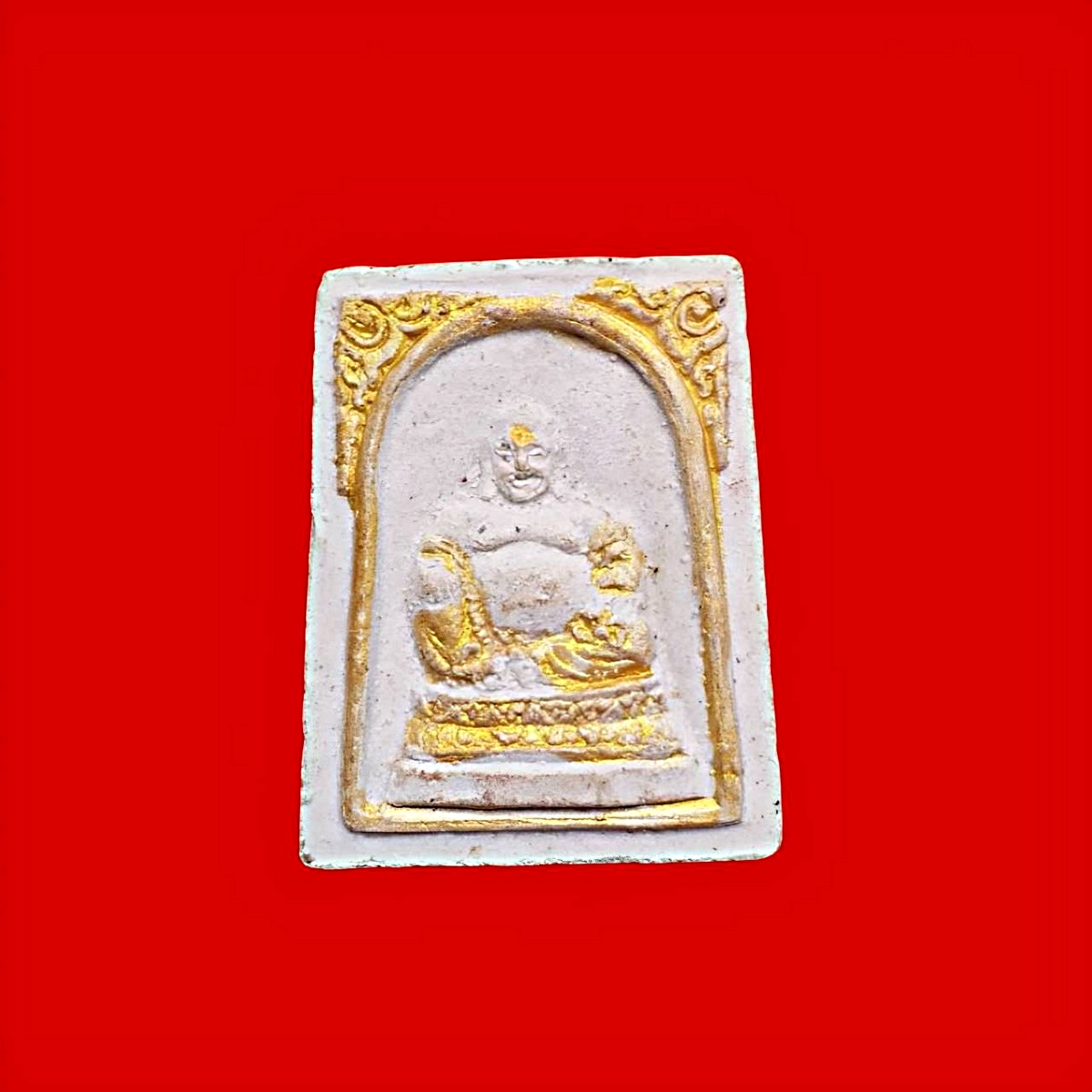 พระสังกัจจายน์มหาโภคทรัพย์วัดพระธาตุวาโยจ.ฉะเชิงเทรารุ่น1เนื้อผงสีน้ำตาลอ่อน