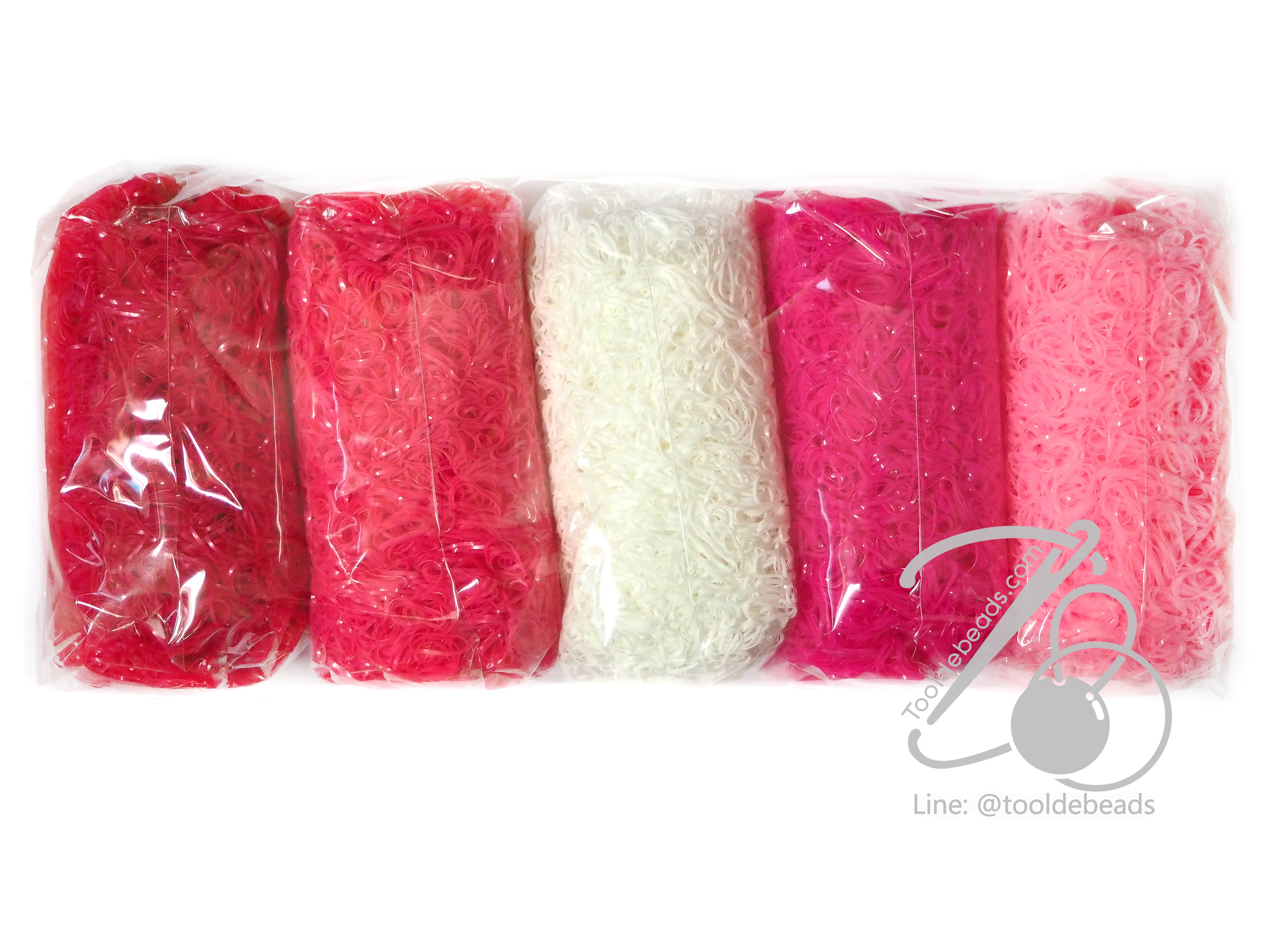 หนังยางรัดผม สีผสม 14 เส้นจิ๋ว (1 กิโลกรัม) SKU-05315