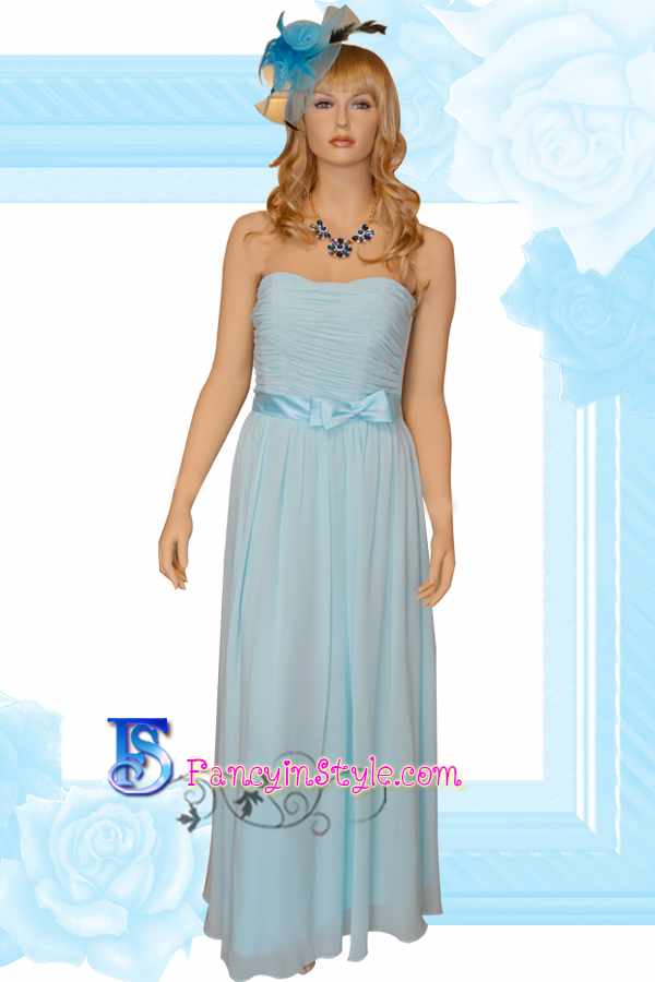 Long Dress ชุดราตรียาวสีฟ้า/ชุดเดรสยาว/ชุดออกงาน/ชุดไปงานแต่ง