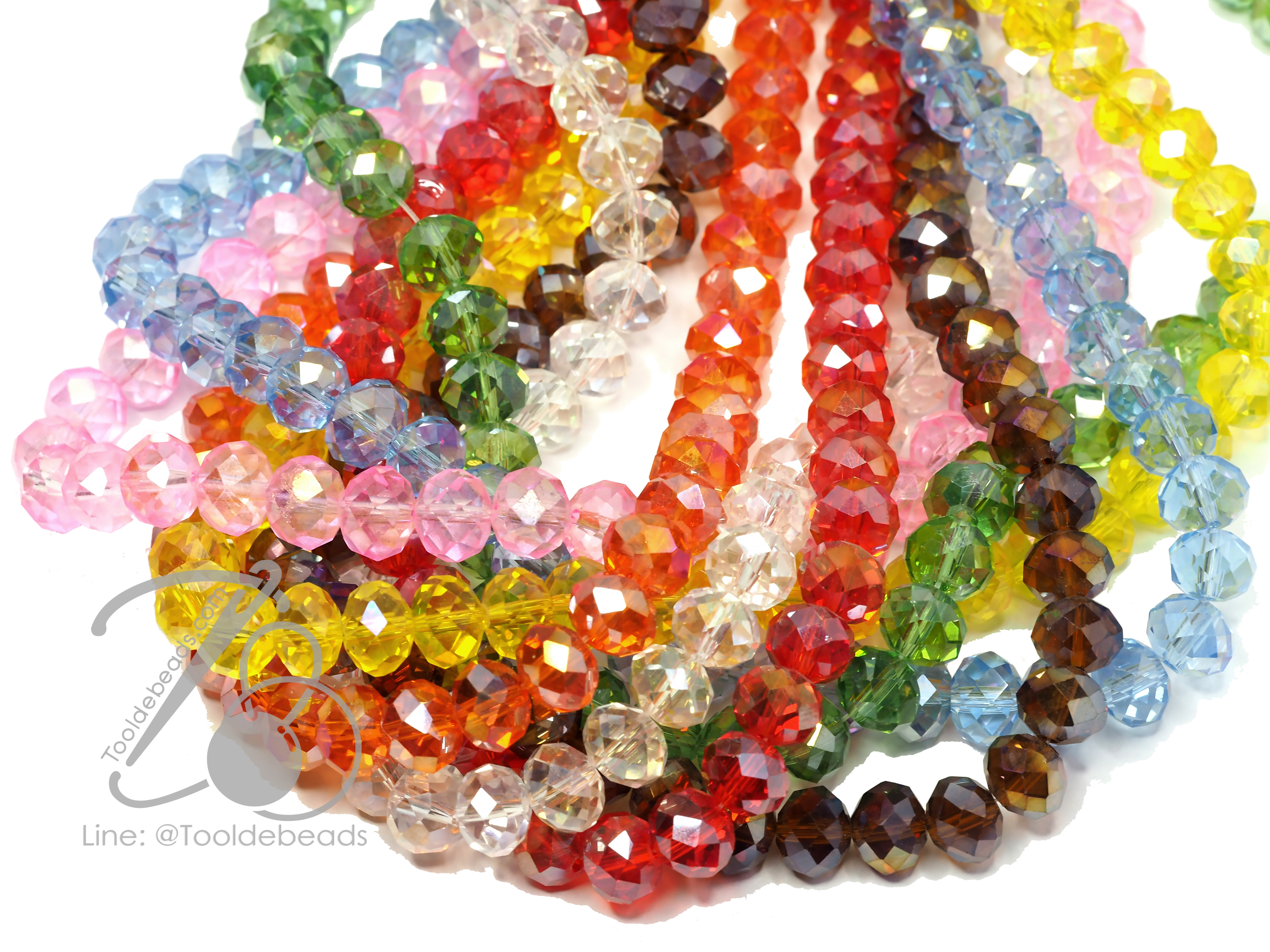 คริสตัลโมดาห์ 8มม. ทรงซาลาเปา (68 เม็ด) SKU-07972