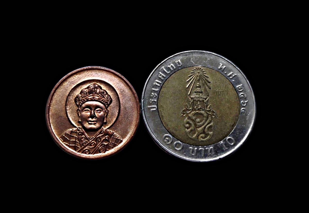 เหรียญไต้ฮงกงโจวซือมูลนิธิท่งเซียเซียงตึ๋ง อ.หาดใหญ่จ.สงขลาปี2541เนื้อทองแดง