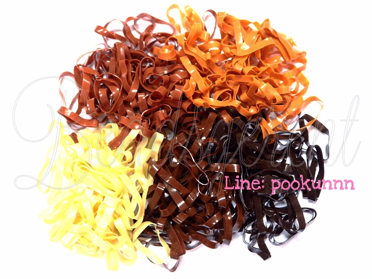 หนังยางรัดผม 3.5มม. สีผสม 02 เส้นใหญ่ (1 กิโลกรัม) SKU-05342