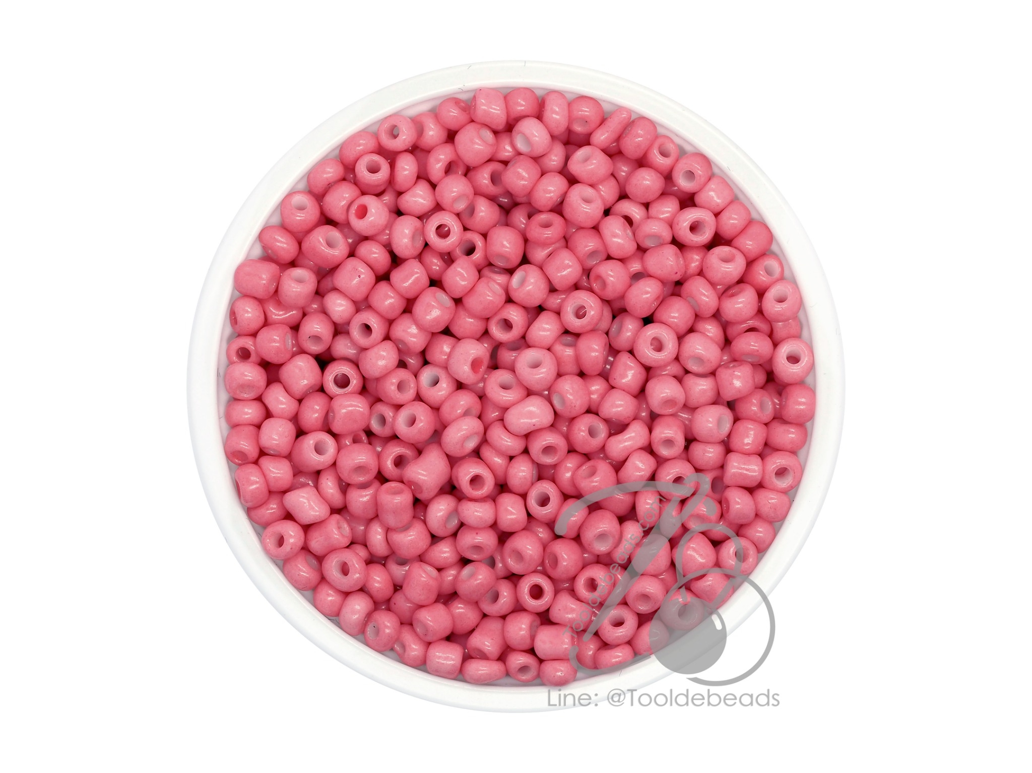 OK Brand ลูกปัดเม็ดทราย 8/0 โทนด้าน สีโอรสจืด (100 กรัม) SKU-08929