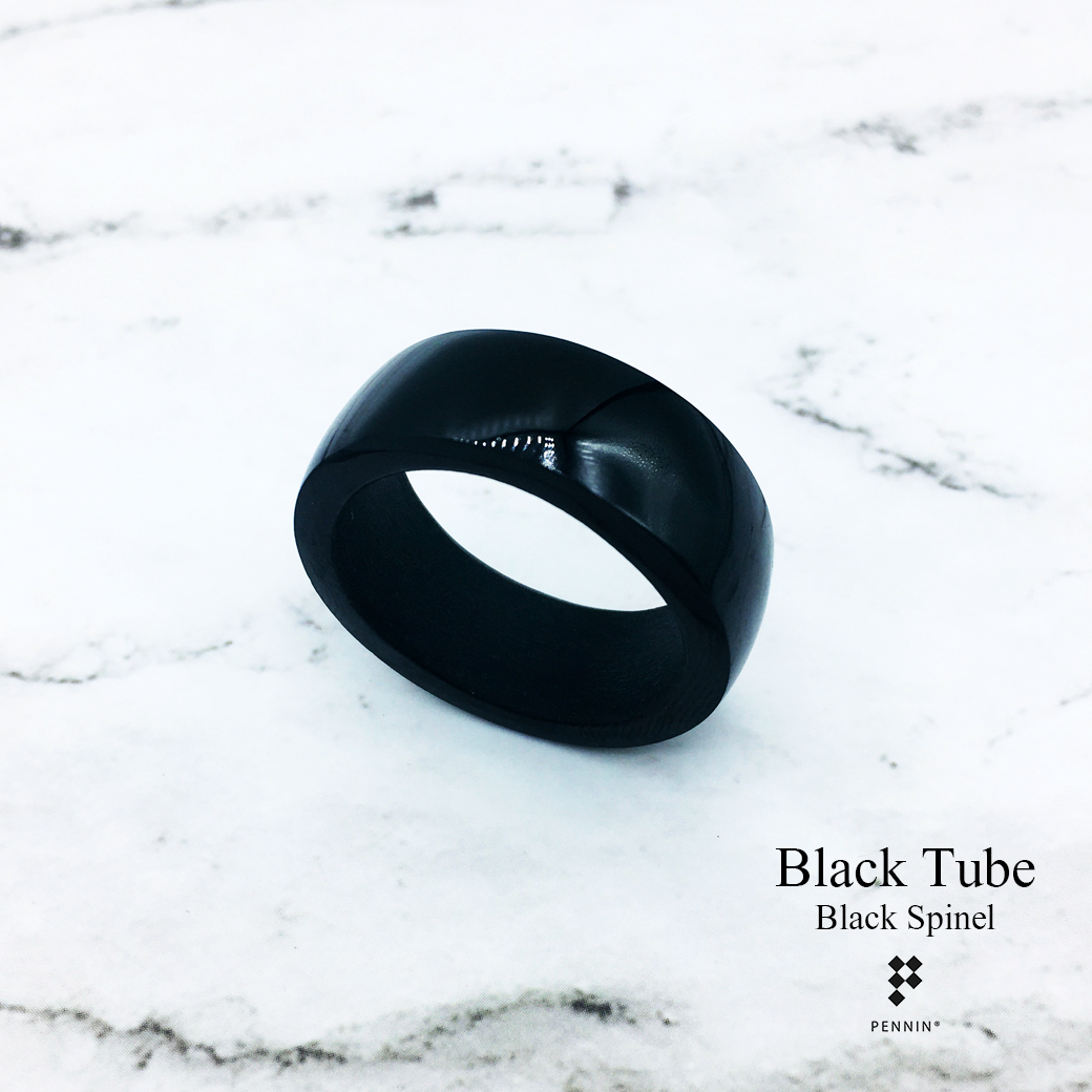 [SALE20%]แหวนนิลล้วน Black Tube เจียระไนตัดตรงปัดเงา เรียบ หน้ากว้าง 9mm เสริมโชคลาภ ปกป้องคุ้มครอง สวยเท่ มีสไตล์