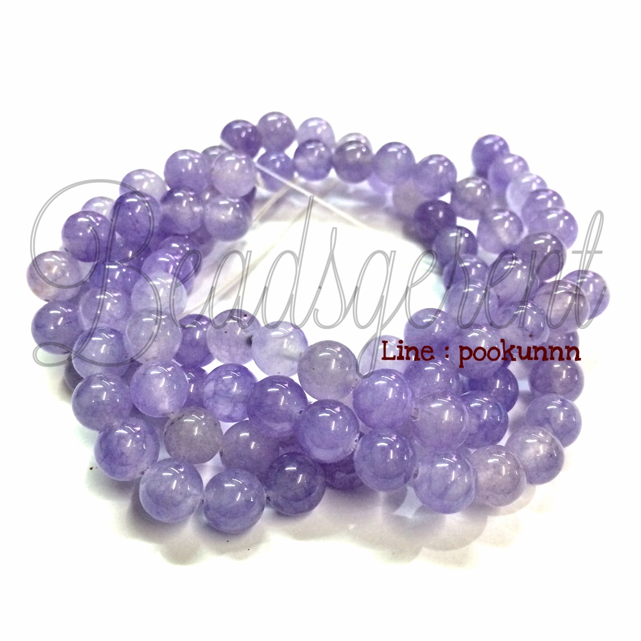หิน lavender amethyst 8มม. (47 เม็ด) SKU-01235