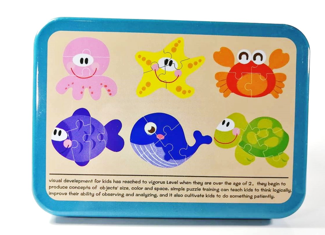 จิ๊กซอว์ไม้พร้อมส่ง หลากหลายแบบ สีสันสดใสแบบเล่นได้แบบ 6 IN 1