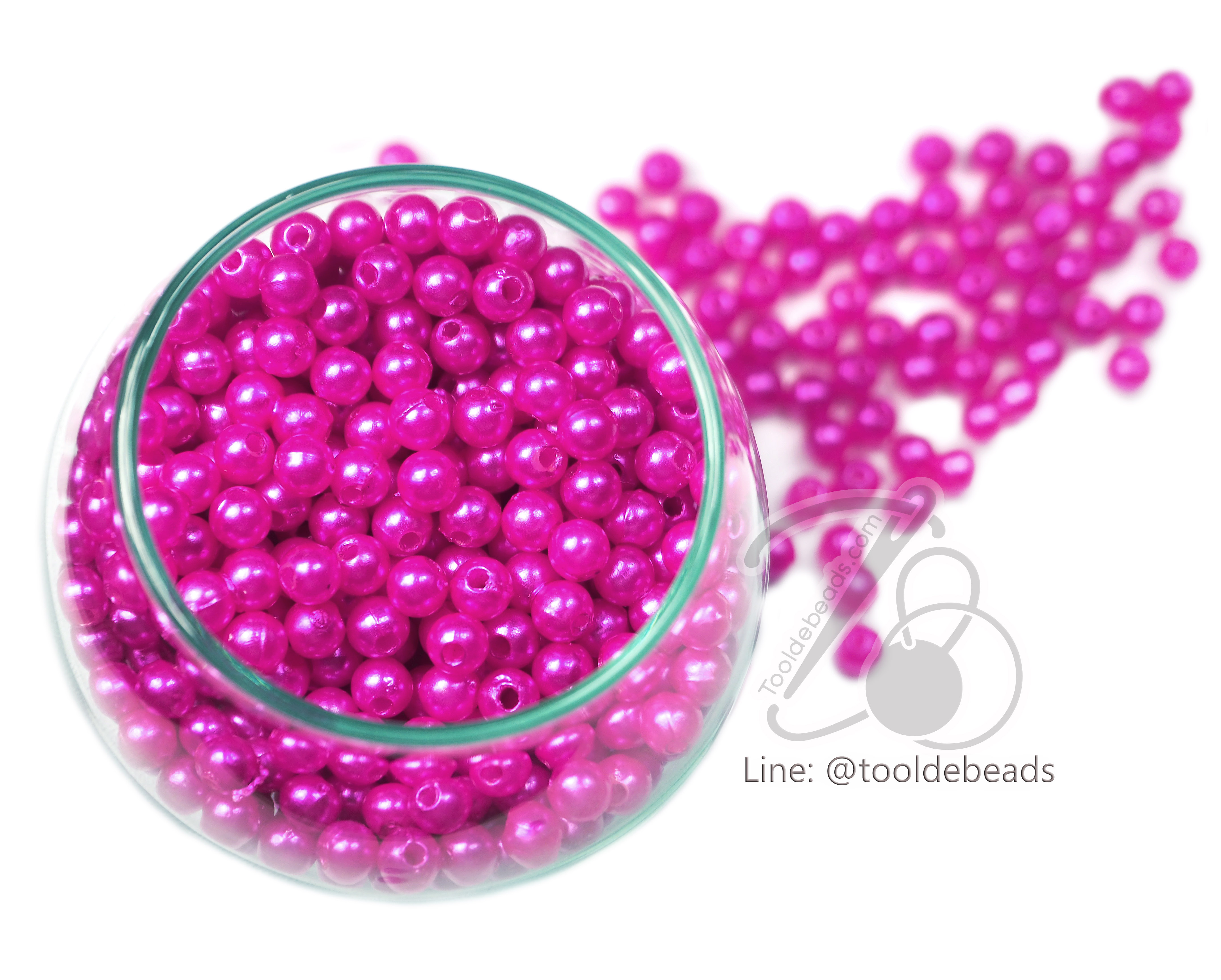 ลูกปัดมุกพลาสติก 5มม. (15 กรัม) SKU-07209