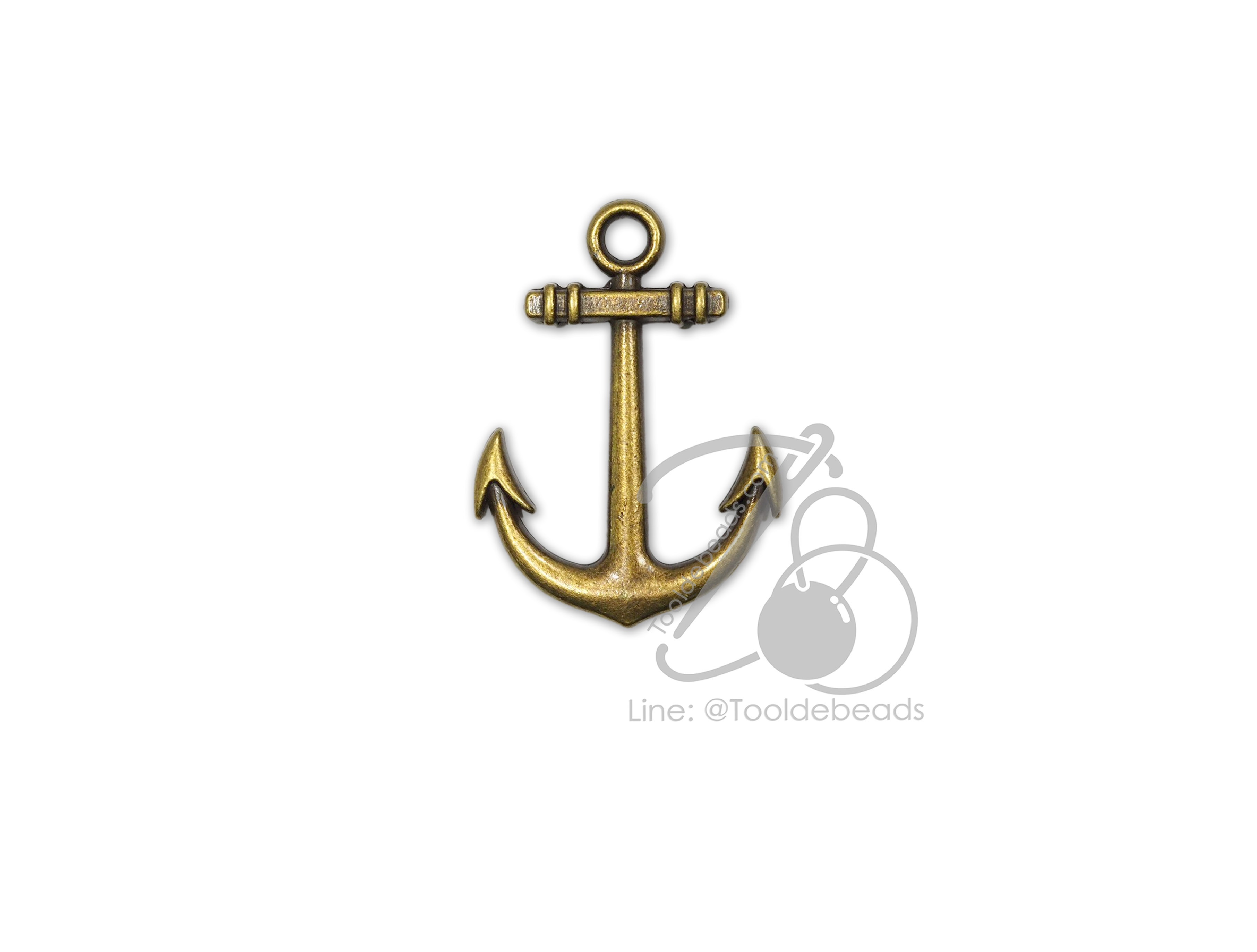 จี้เหล็ก 589 35มม. ลายสมอ สีสนิม (1 ชิ้น) SKU-16784
