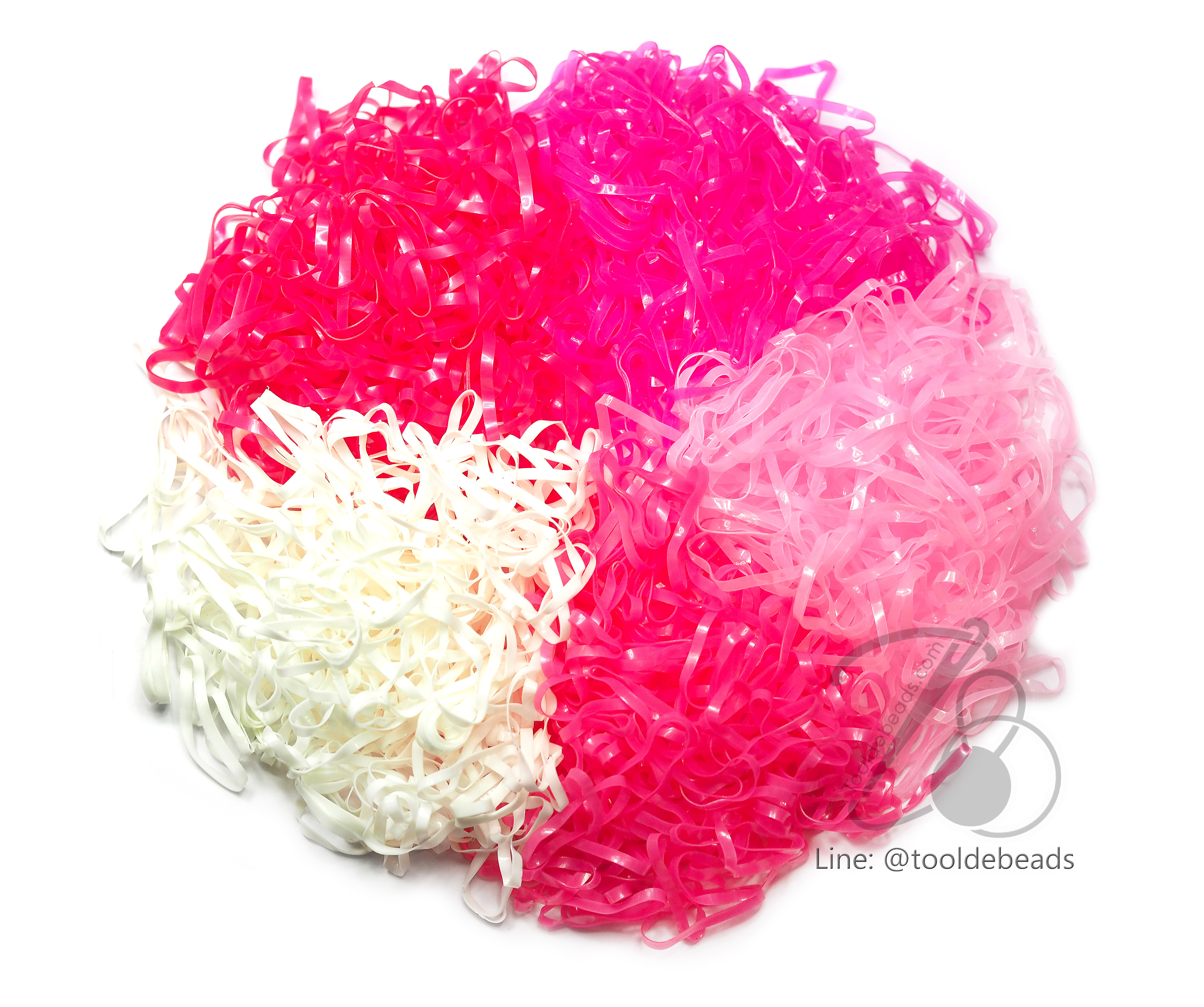 หนังยางรัดผม สีผสม 14 เส้นกลาง (1 กิโลกรัม) SKU-05330