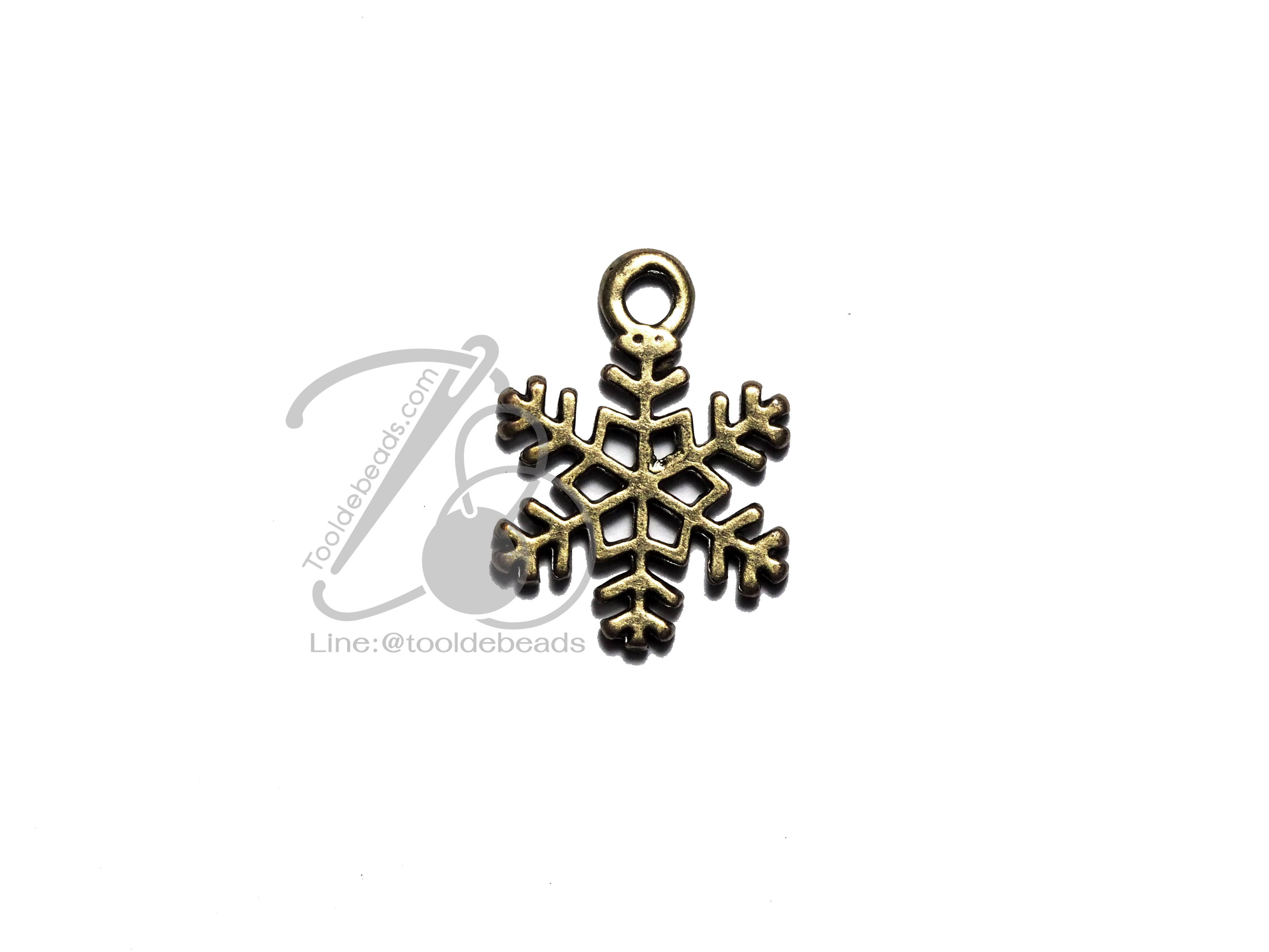 จี้เหล็ก 404 17มม. ลายหิมะ สัสนิม (1 ชิ้น) SKU-05971