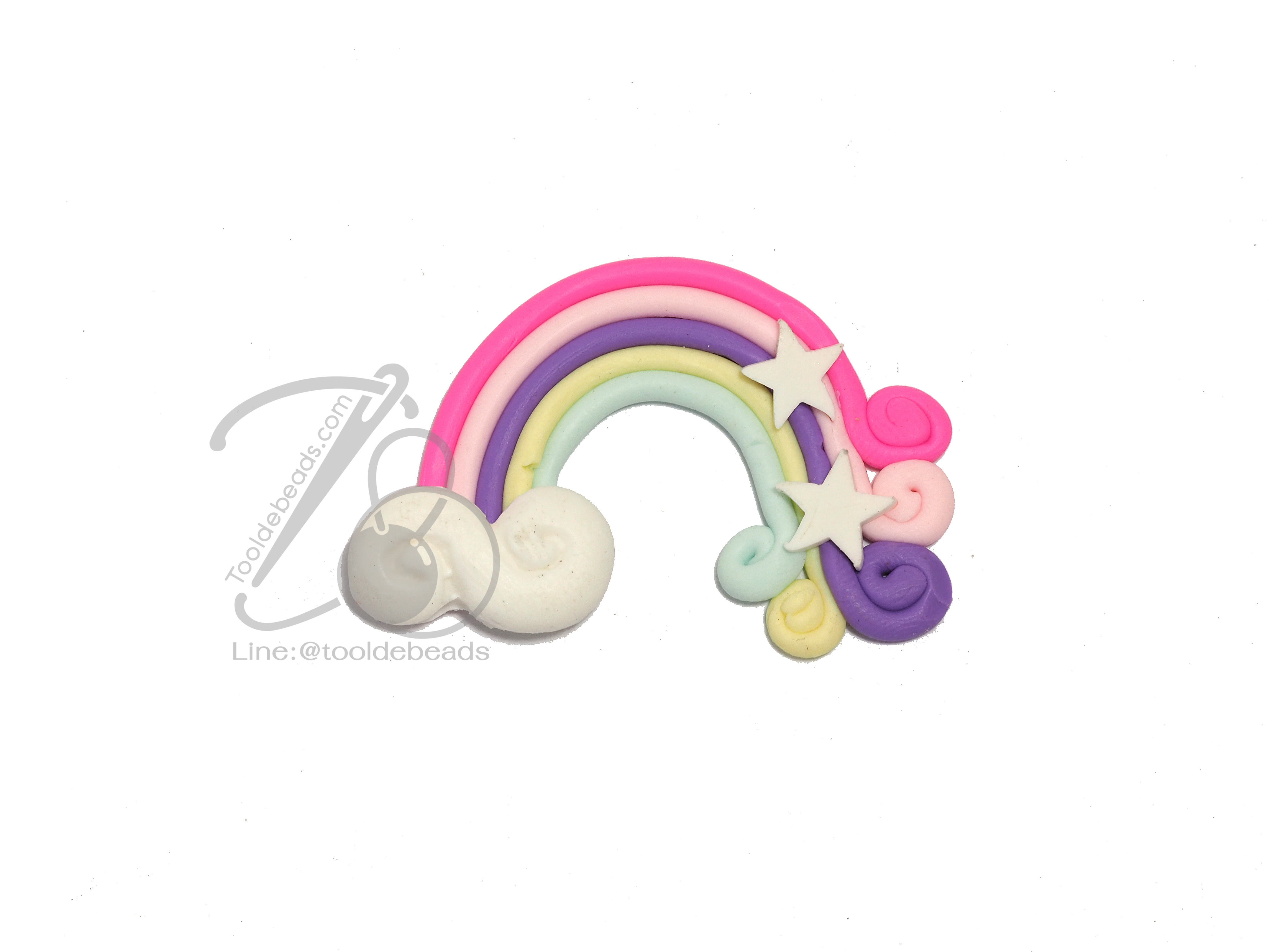 ดินปั้น 08 30*42มม. ลายสายรุ้ง (1 ชิ้น) SKU-06501