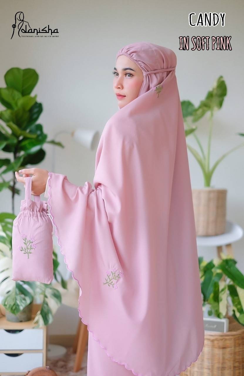 ตะละกงพกพา Talakong ชุดละหมาดพกพา คอลเลคชั่นใหม่ล่าสุด collection Candy พร้อมกระเป๋ารายปักน่ารัก