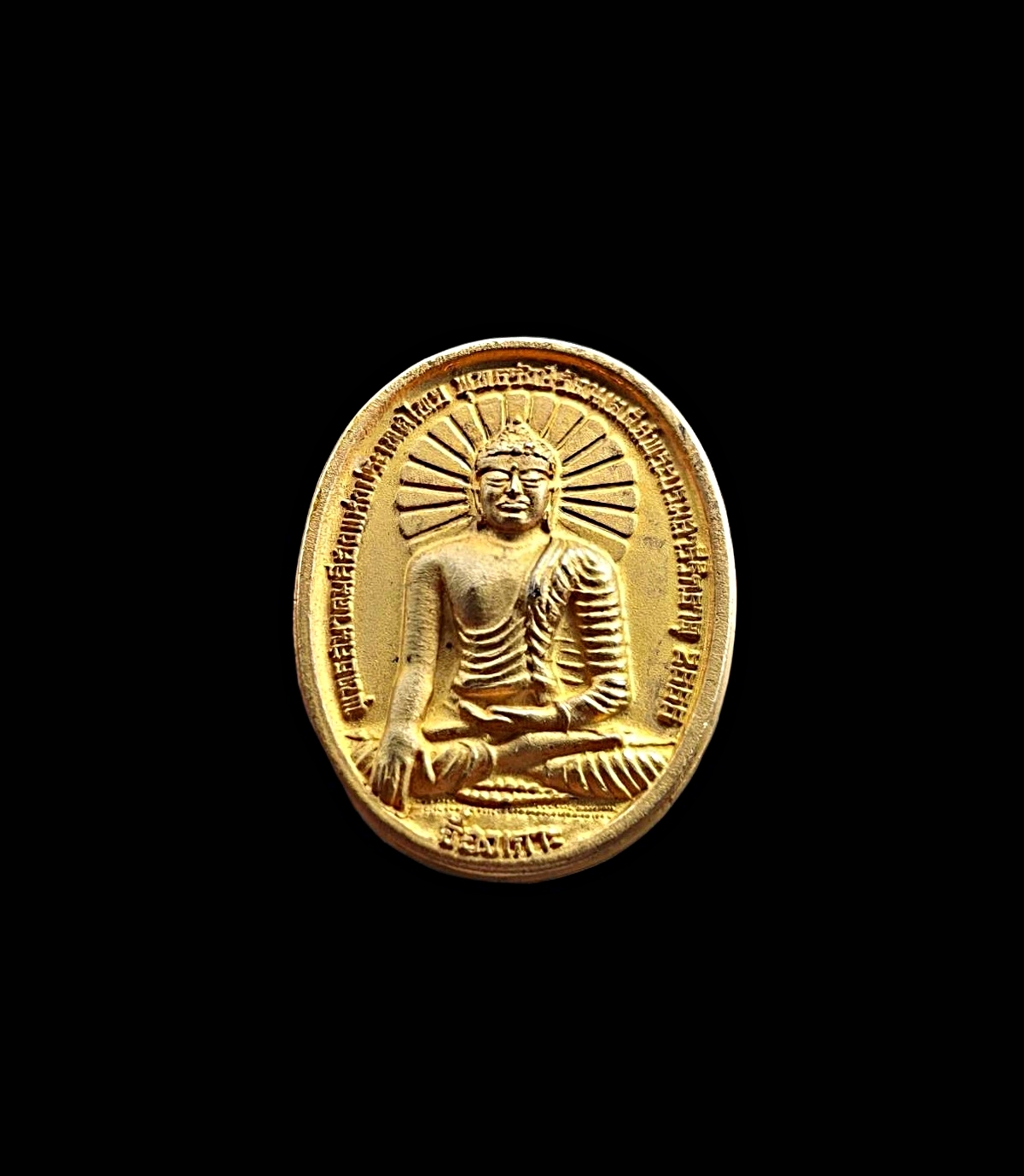 เหรียญพระพุทธเจ้าเจ้าชายสิทธัตถะพุทธสมาคมลี่ฮงแห่งประเทศไทยพุทธรังษีรัตนเจดีย์พระบรมสารีริกธาตุปีพ.ศ.2555เนื้อกะไหล่ทอง