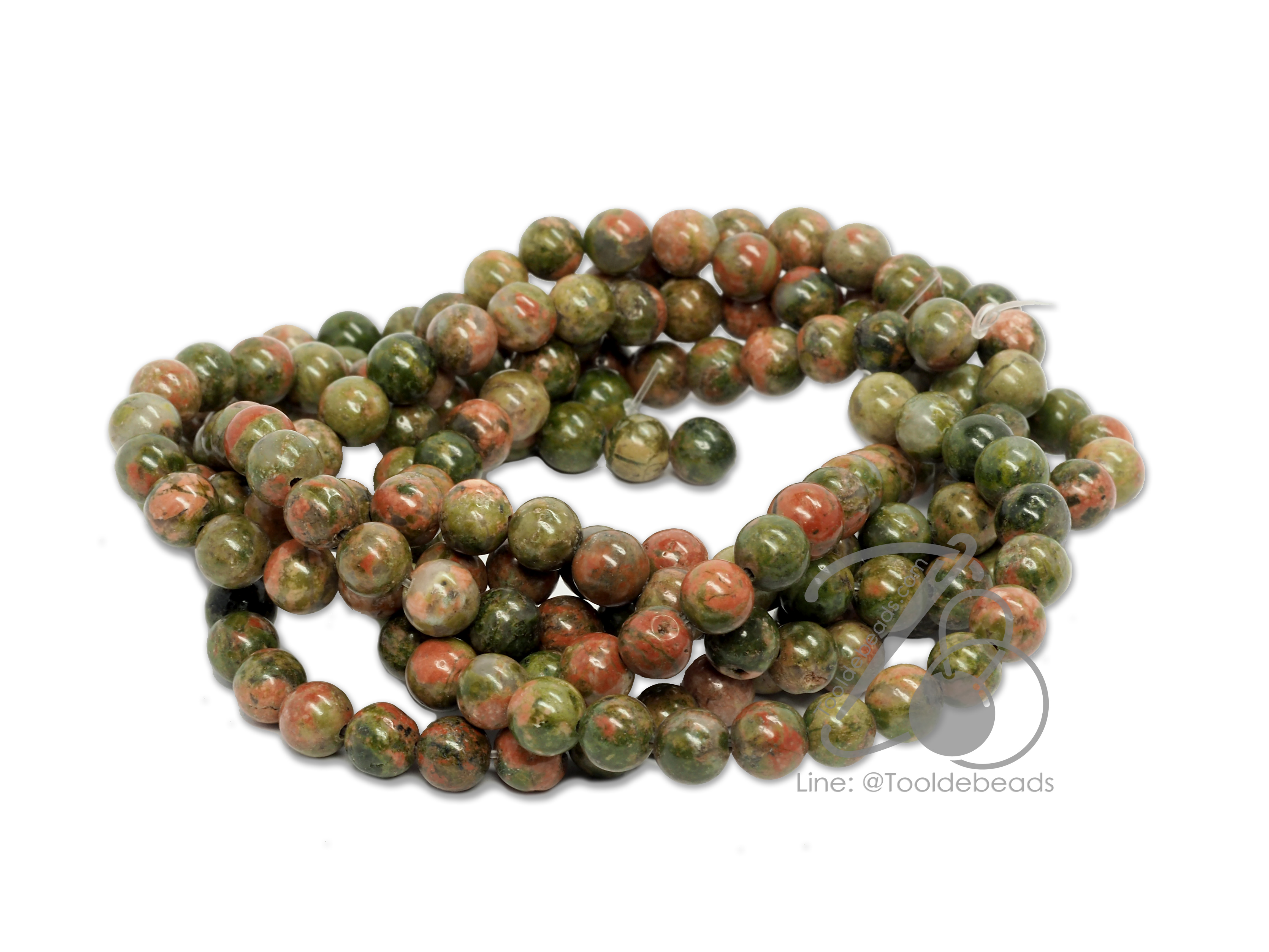 หิน Unakite 6มม. (60 เม็ด) SKU-01335
