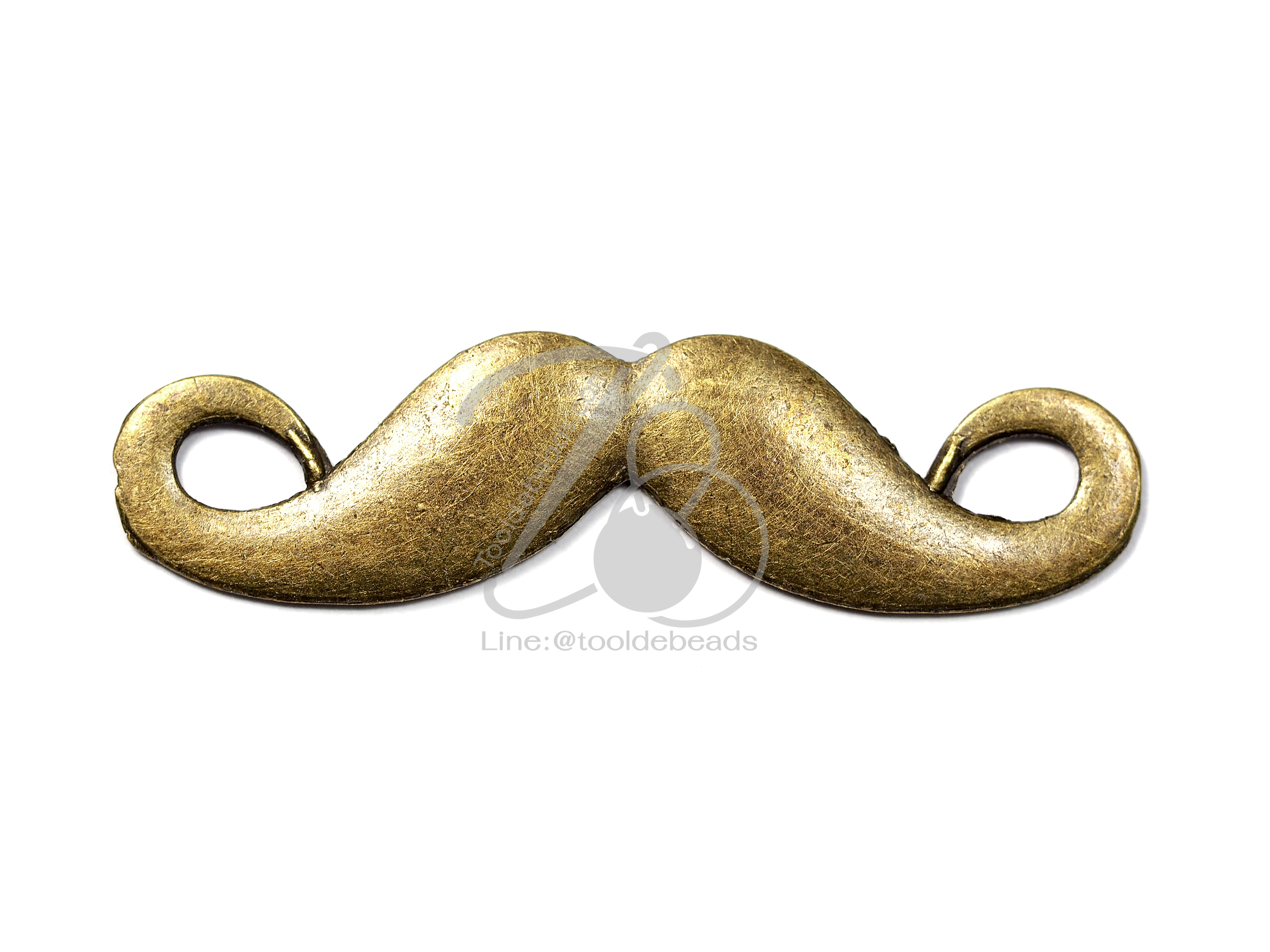 จี้เหล็ก 58 12*45มม. ลายหนวด สีสนิม (1 ชิ้น) SKU-00901