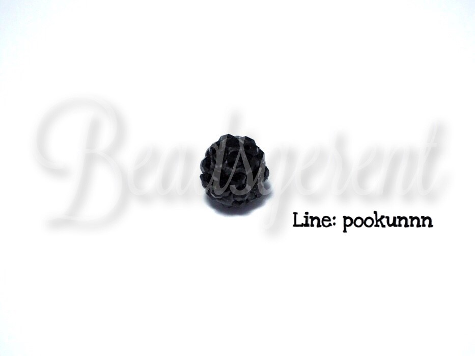 ลูกปัดฝังเพชร 8มม. สีดำ (1 ชิ้น) SKU-01604