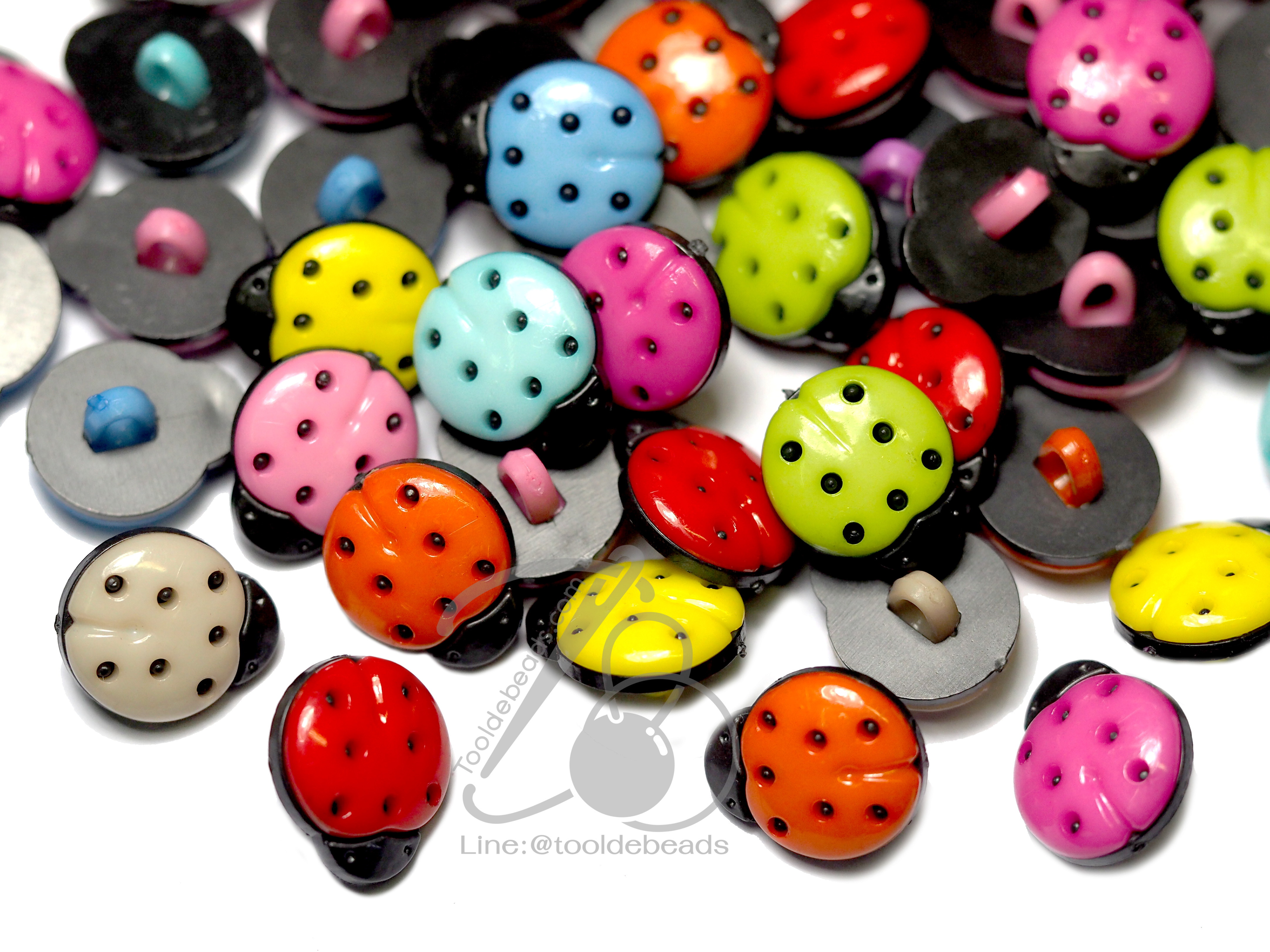 กระดุม 15มม. ลายเต่าทอง (9 เม็ด) SKU-04170