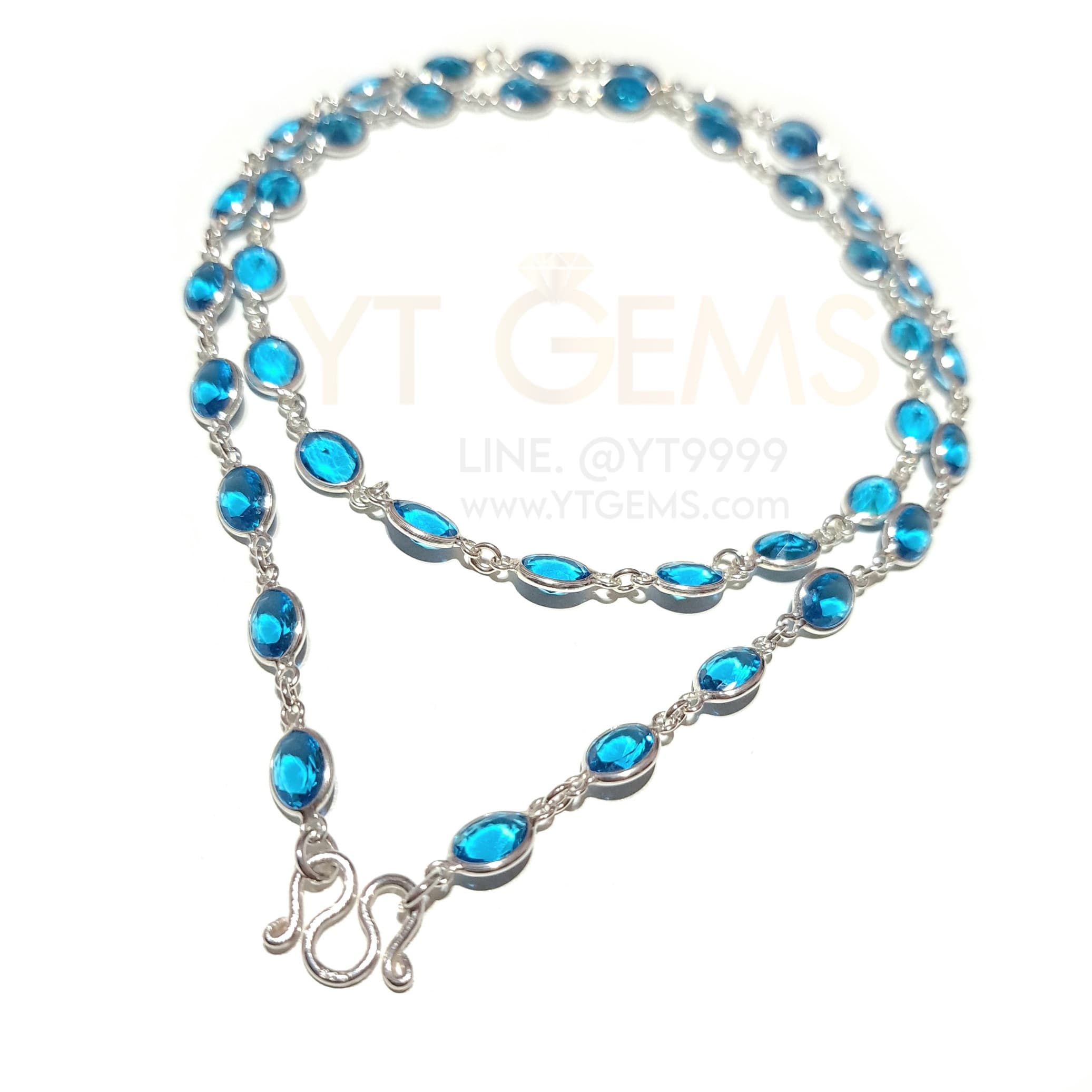 สร้อยคอเพทาย สร้อยคอเงินแท้ พลอยเพทาย (CZ) 24 นิ้ว YTG-11641 YTGEMS