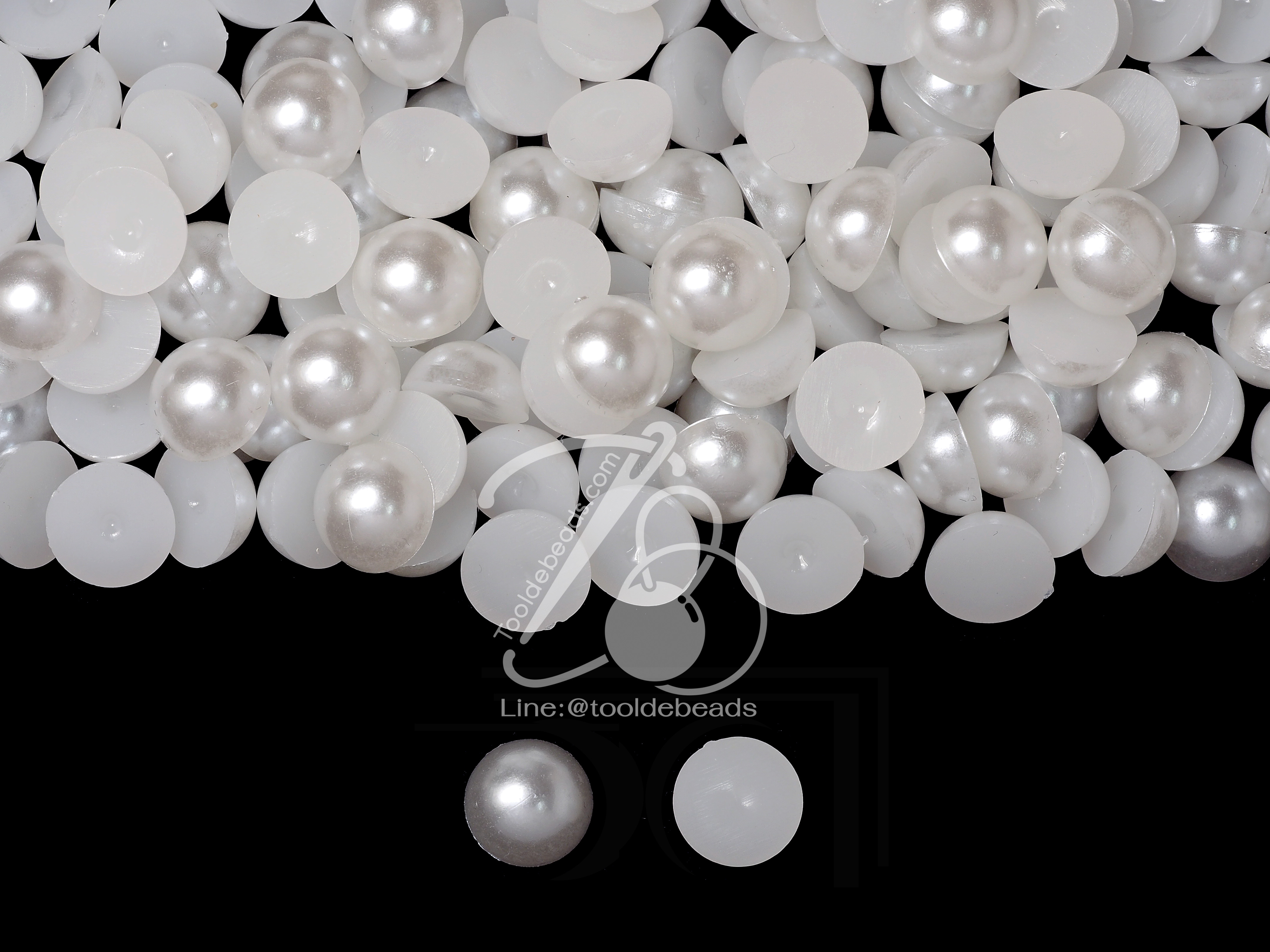 มุกครึ่งซีก สีขาว (15 กรัม) SKU-07121