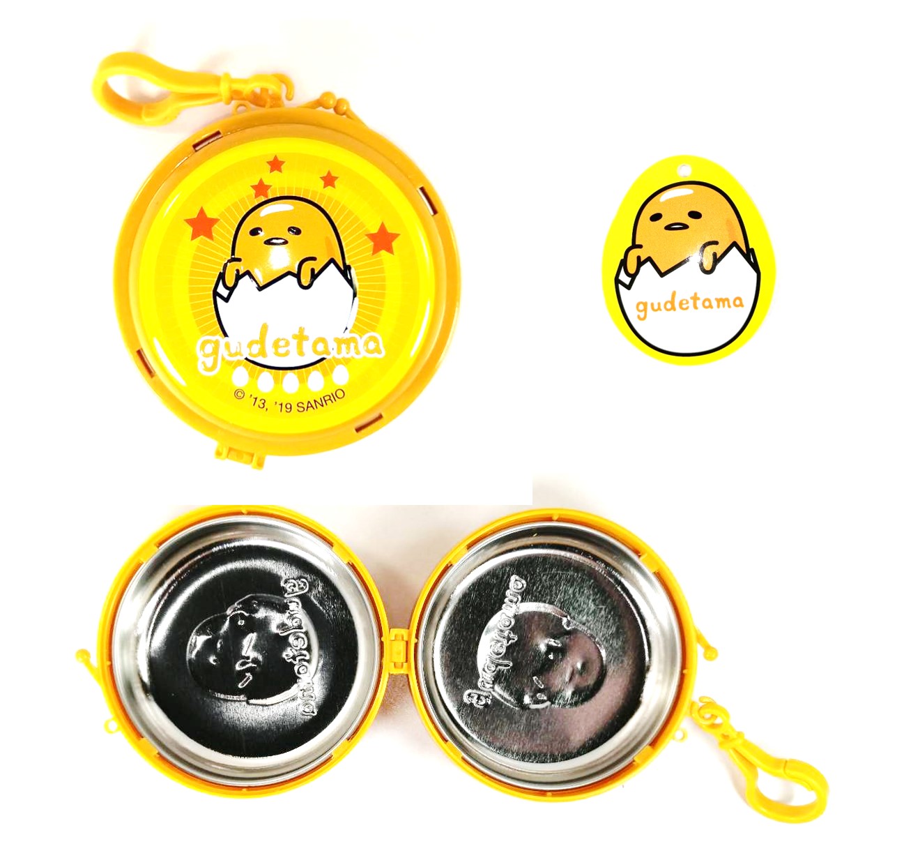 กล่องเหล็กกลมใส่ของลวดลายการ์ตูนกูเดตามะ ไข่ขี้เกียจ