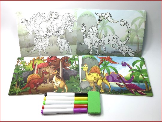 จื๊กซอว์รูปภาพพร้อมระบายสี 4 แบบในกล่องเหล็ก