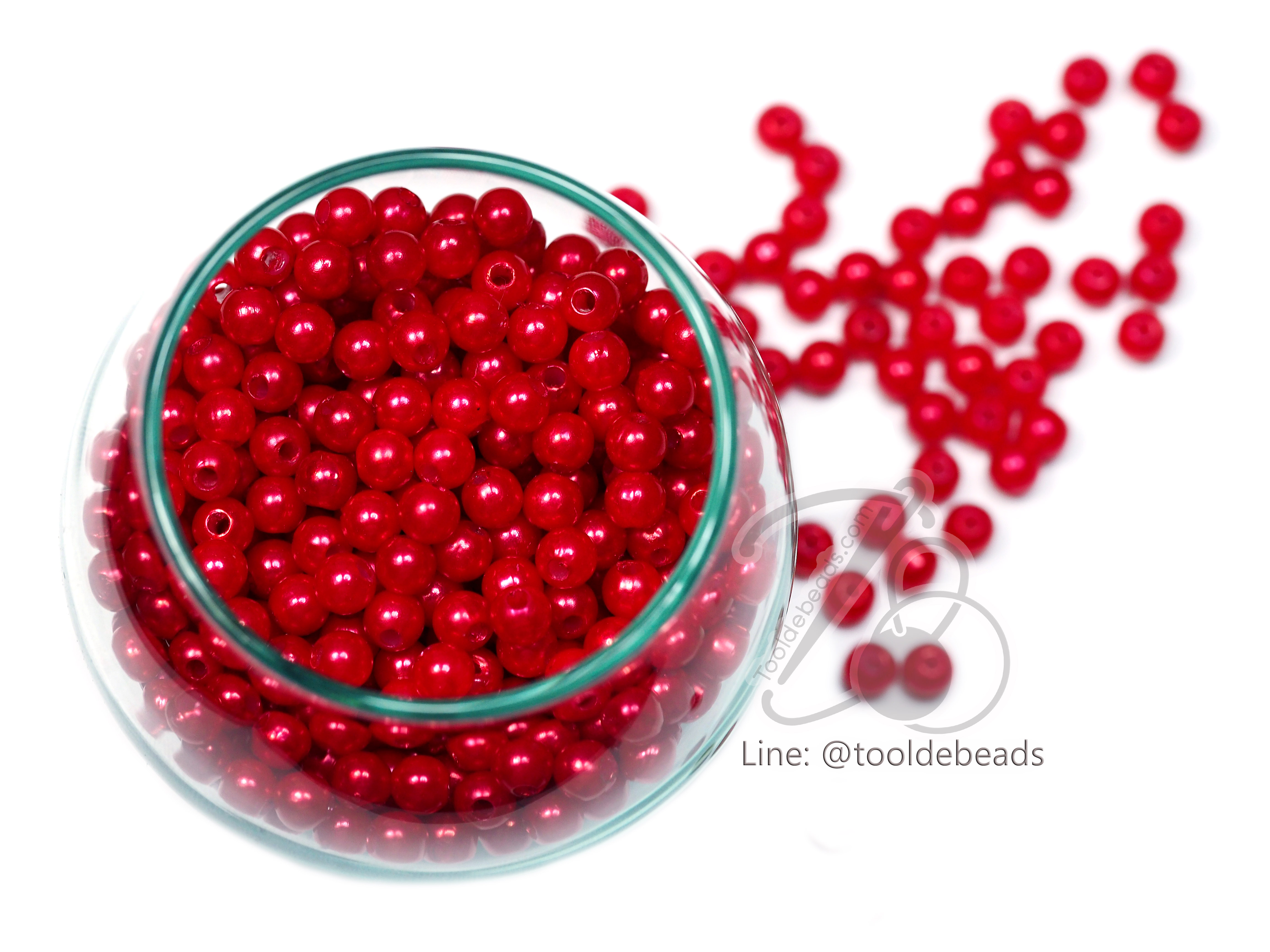 ลูกปัดมุกพลาสติก 5มม. (15 กรัม) SKU-07209