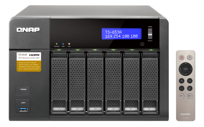 TS-653A-8G QTS-Linux Combo NAS: a well-rounded private cloud solution centralizing storage and IoT applications