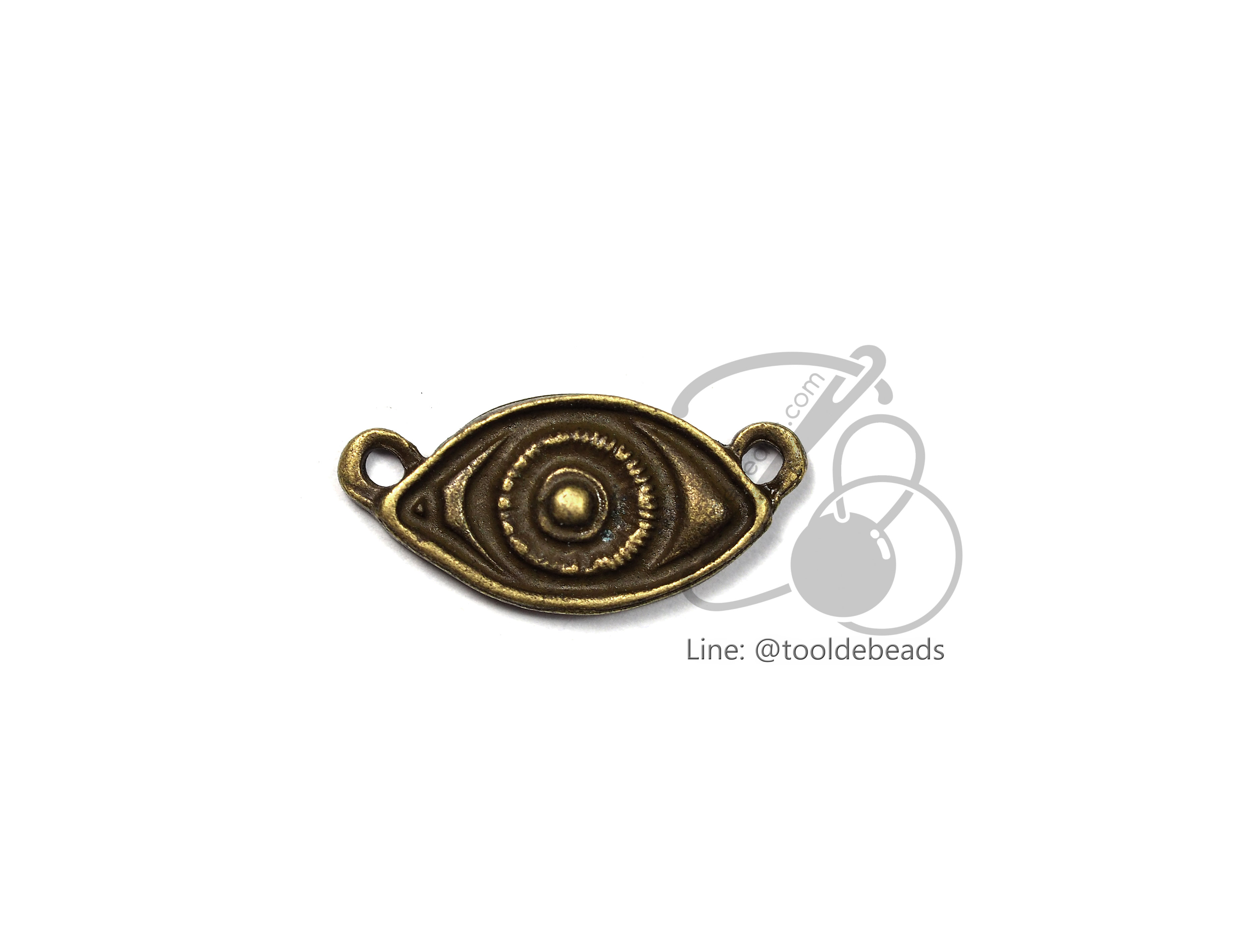 จี้เหล็ก 64 9*15มม. ลายดวงตา สีสนิม (1 ชิ้น) SKU-00907