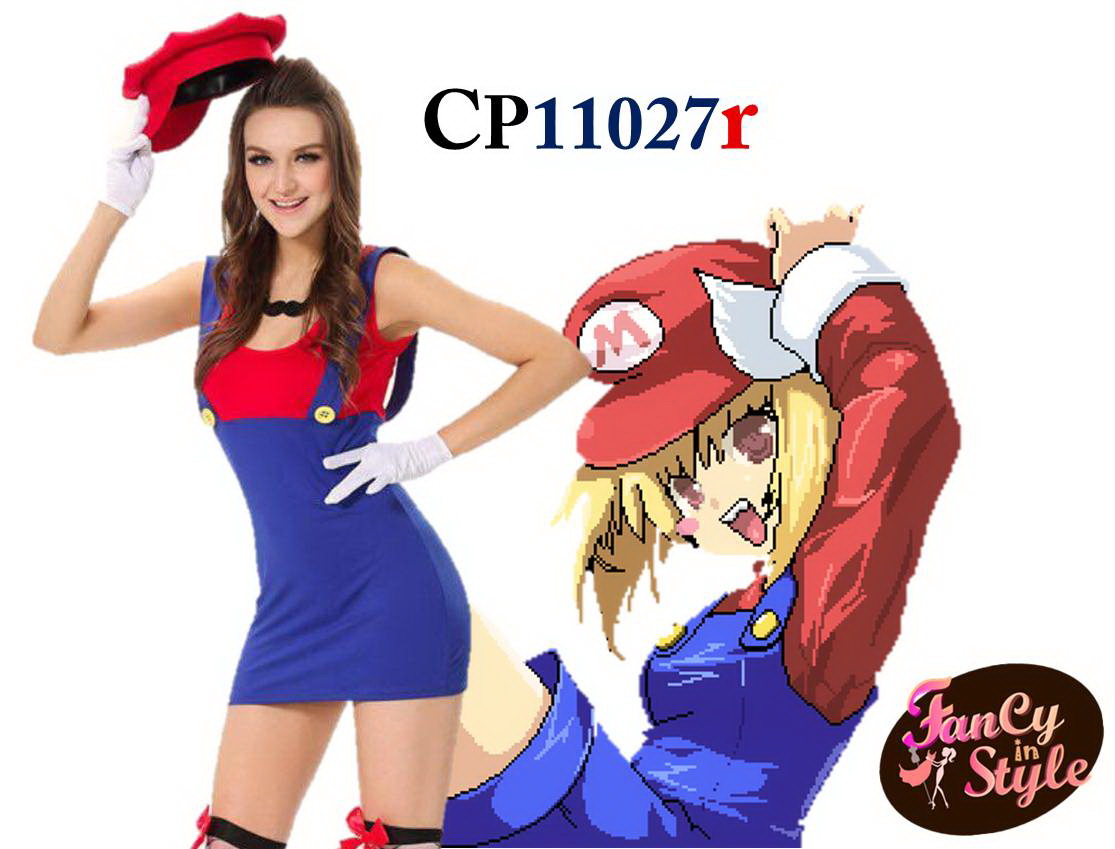 Super Mario for women/Sexy Red Plumbers costume/ชุดคอสเพลย์ซุปเปอร์มาริโอ้สำหรับสาวๆ