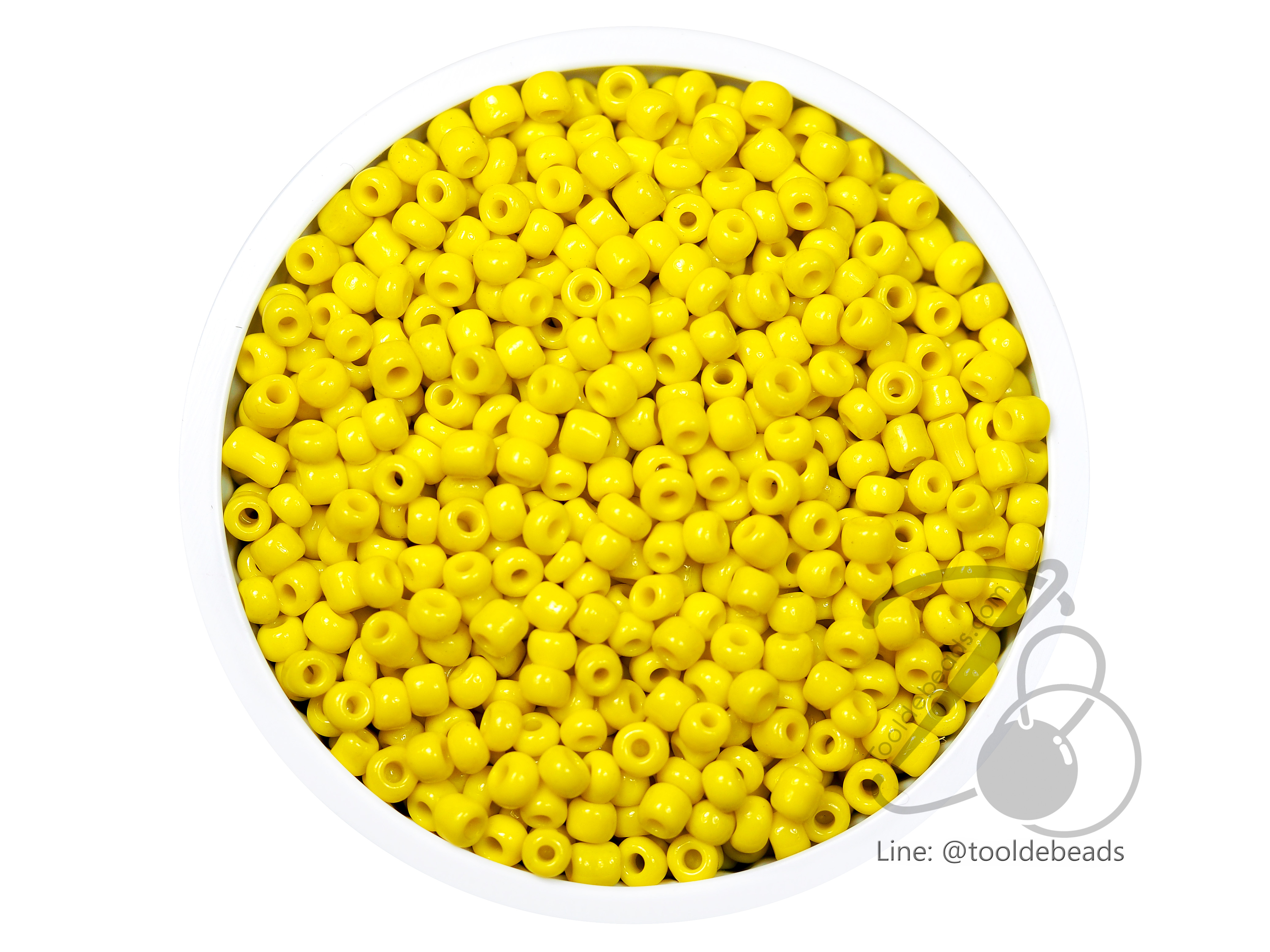 ลูกปัดเม็ดทราย 8/0 โทนด้าน สีเหลือง (450 กรัม) SKU-03961
