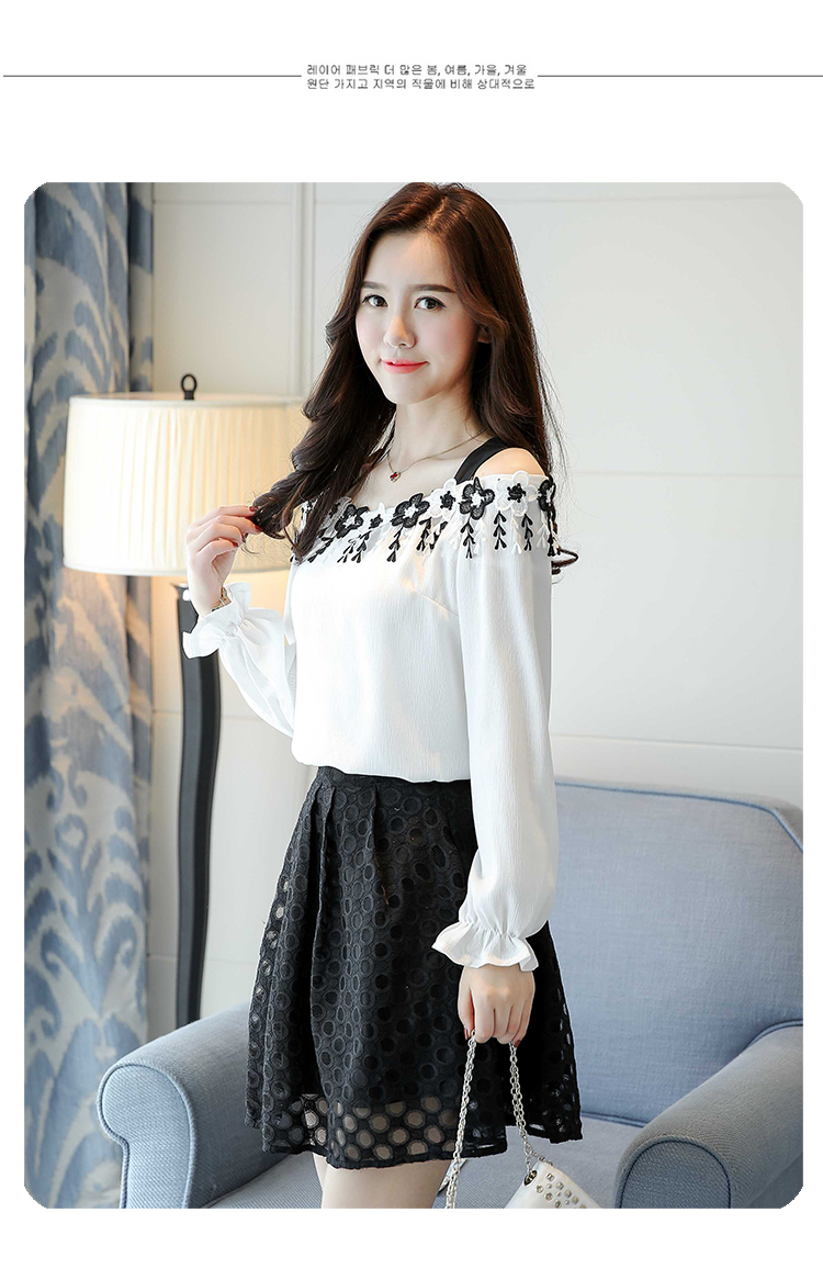 เสื้อชีฟองไหล่ปาด