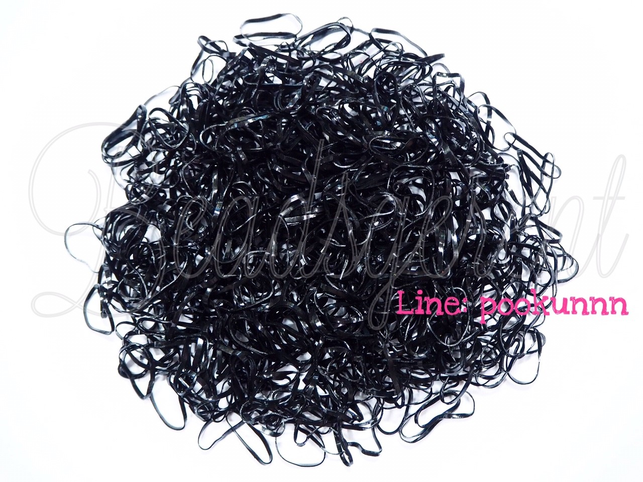 หนังยางรัดผม สีดำ เส้นจิ๋ว (1 กิโลกรัม) SKU-05311